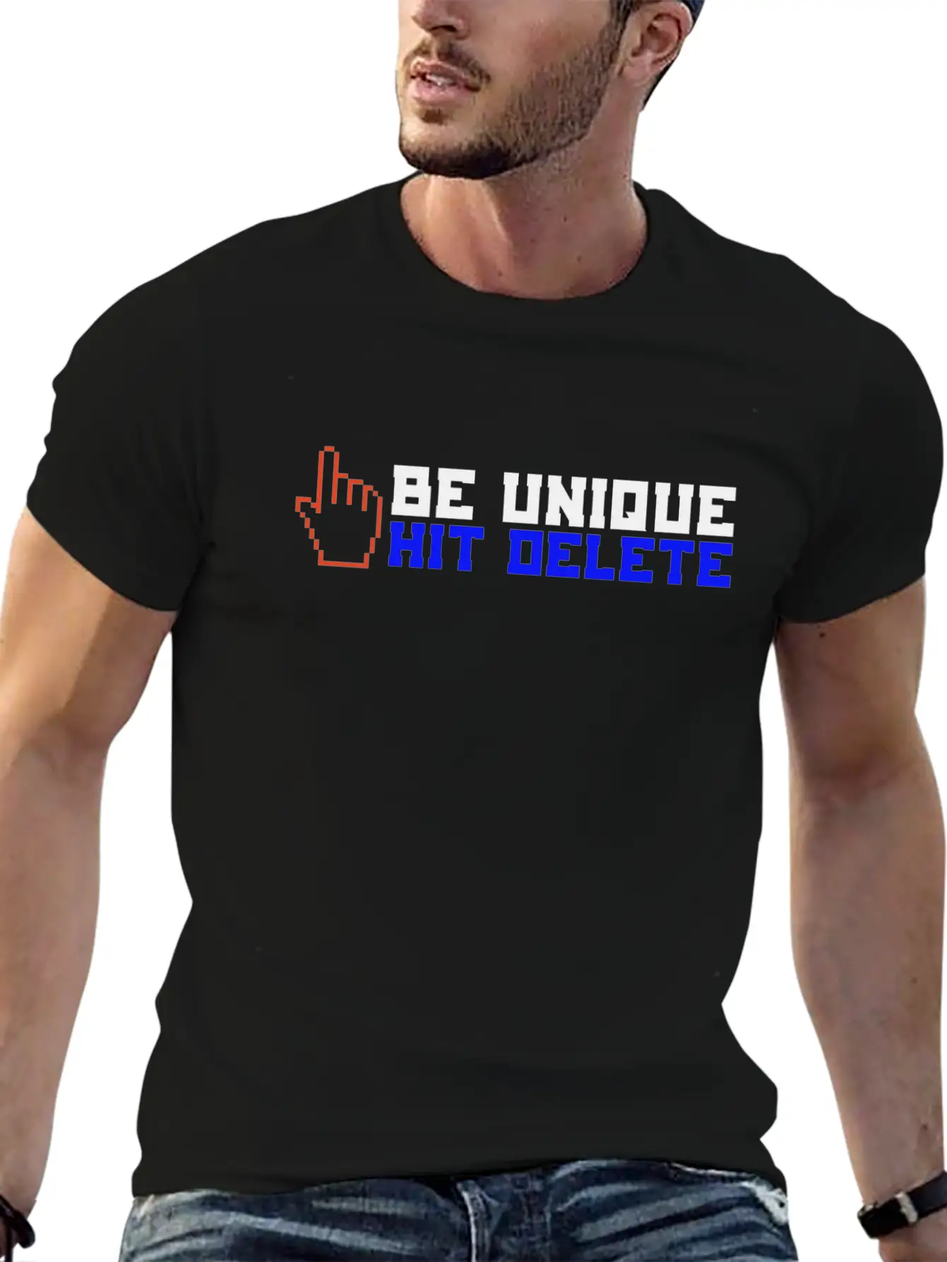 Stop Cyberbullies Be Unique Hit Delete Anti Classic Fit Graphic Tee For Daily Comfort – Unisex Cotton Shirt