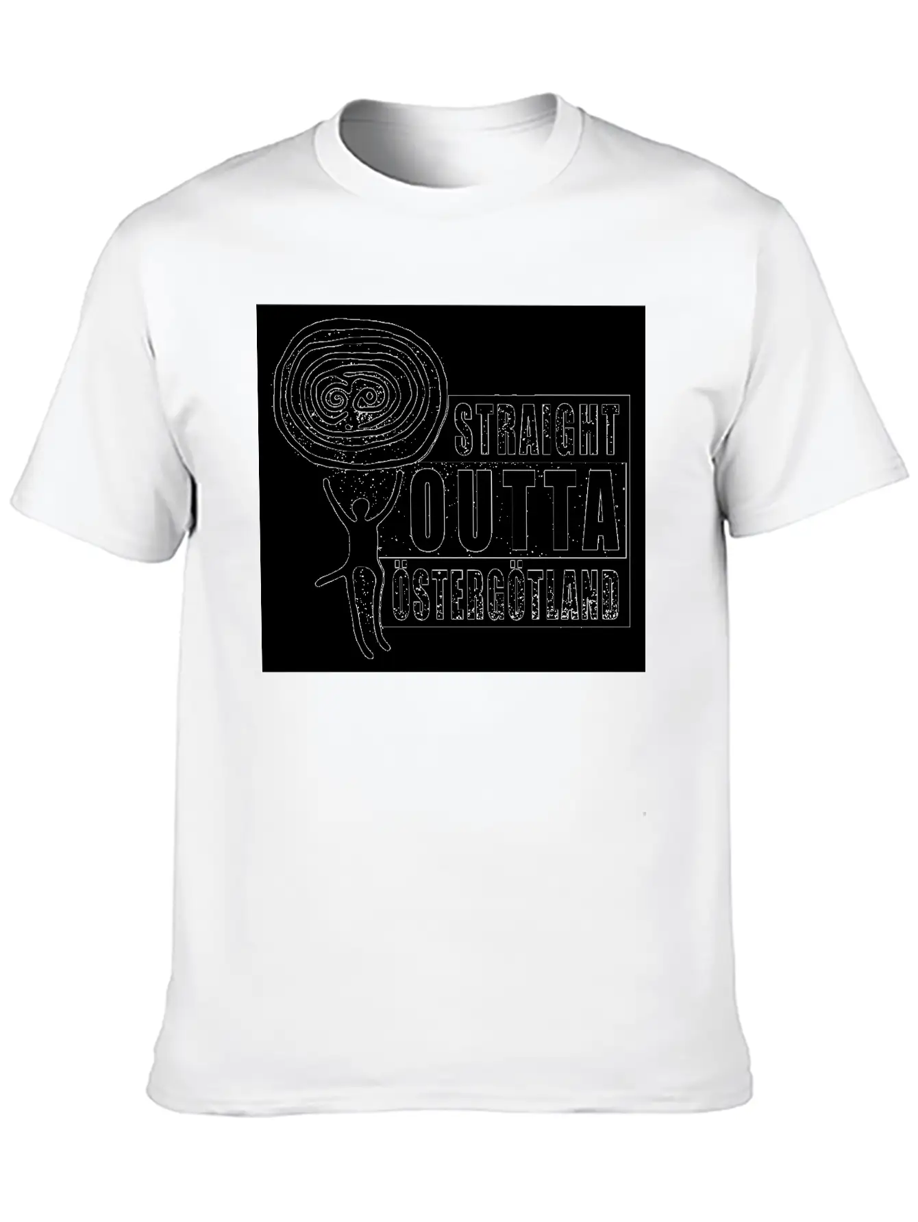 Straight Outta Östergötland Lightweight Cotton T-Shirt – Daily Comfort Graphic Shirt