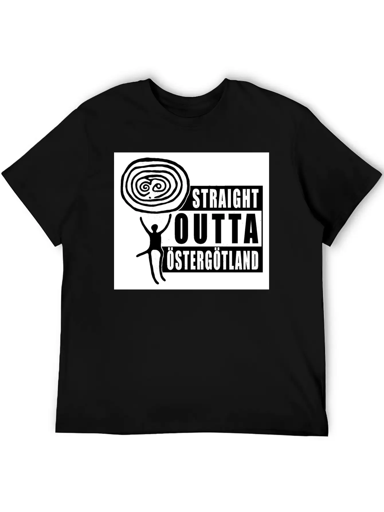 Straight Outta Östergötland Lightweight Cotton T-Shirt – Daily Comfort Graphic Shirt