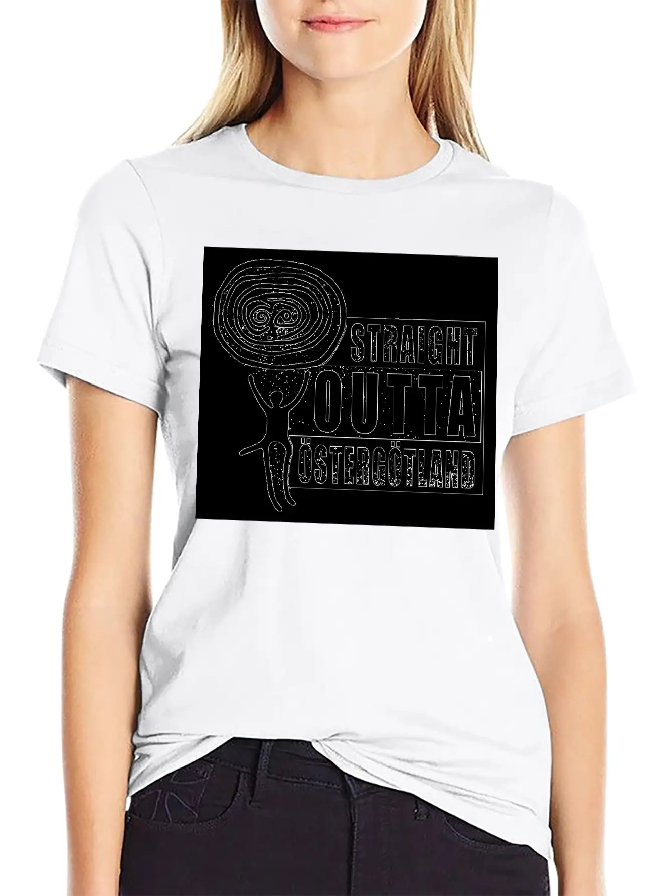 Straight Outta Östergötland Lightweight Cotton T-Shirt – Daily Comfort Graphic Shirt