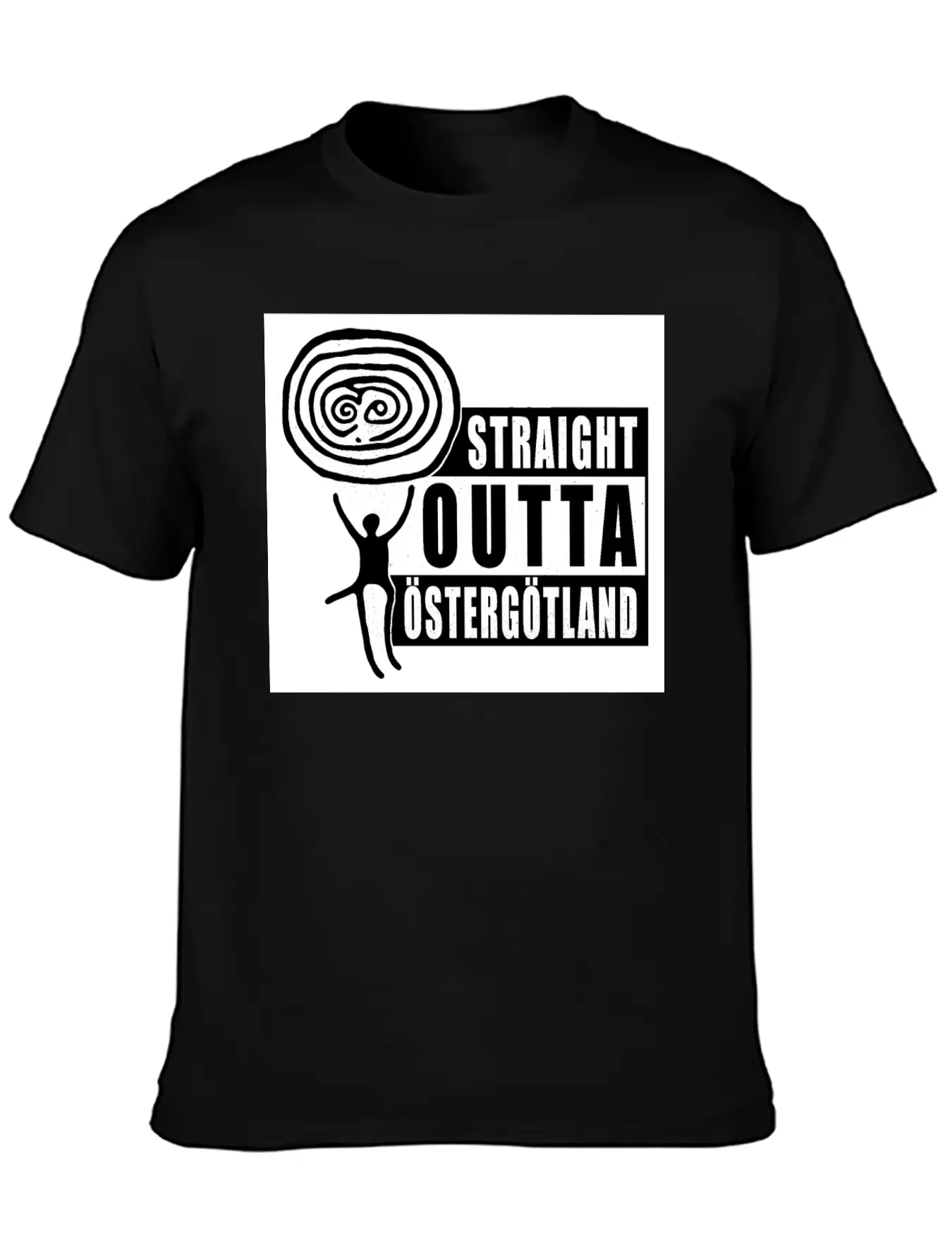 Straight Outta Östergötland Lightweight Cotton T-Shirt – Daily Comfort Graphic Shirt