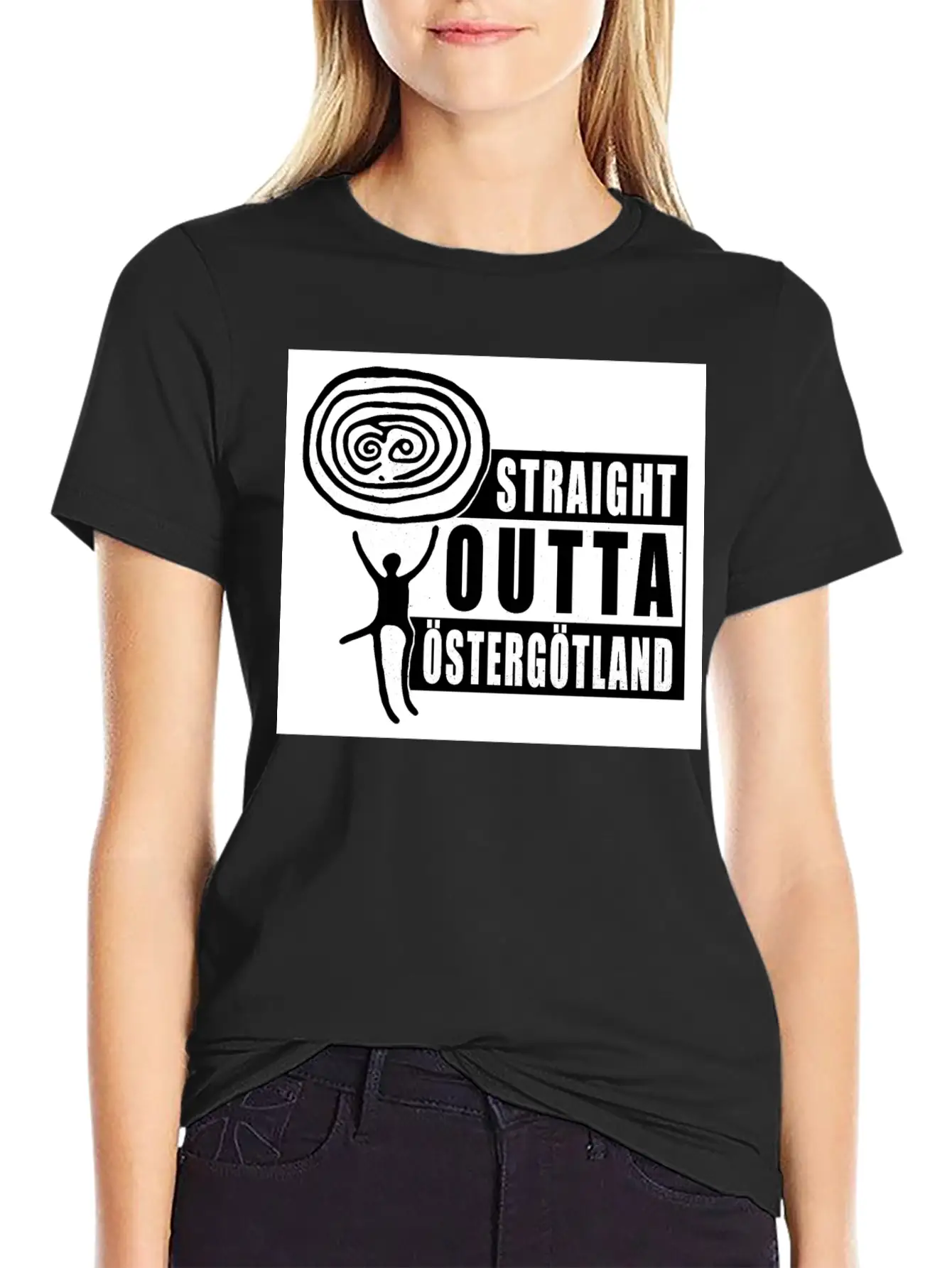 Straight Outta Östergötland Lightweight Cotton T-Shirt – Daily Comfort Graphic Shirt