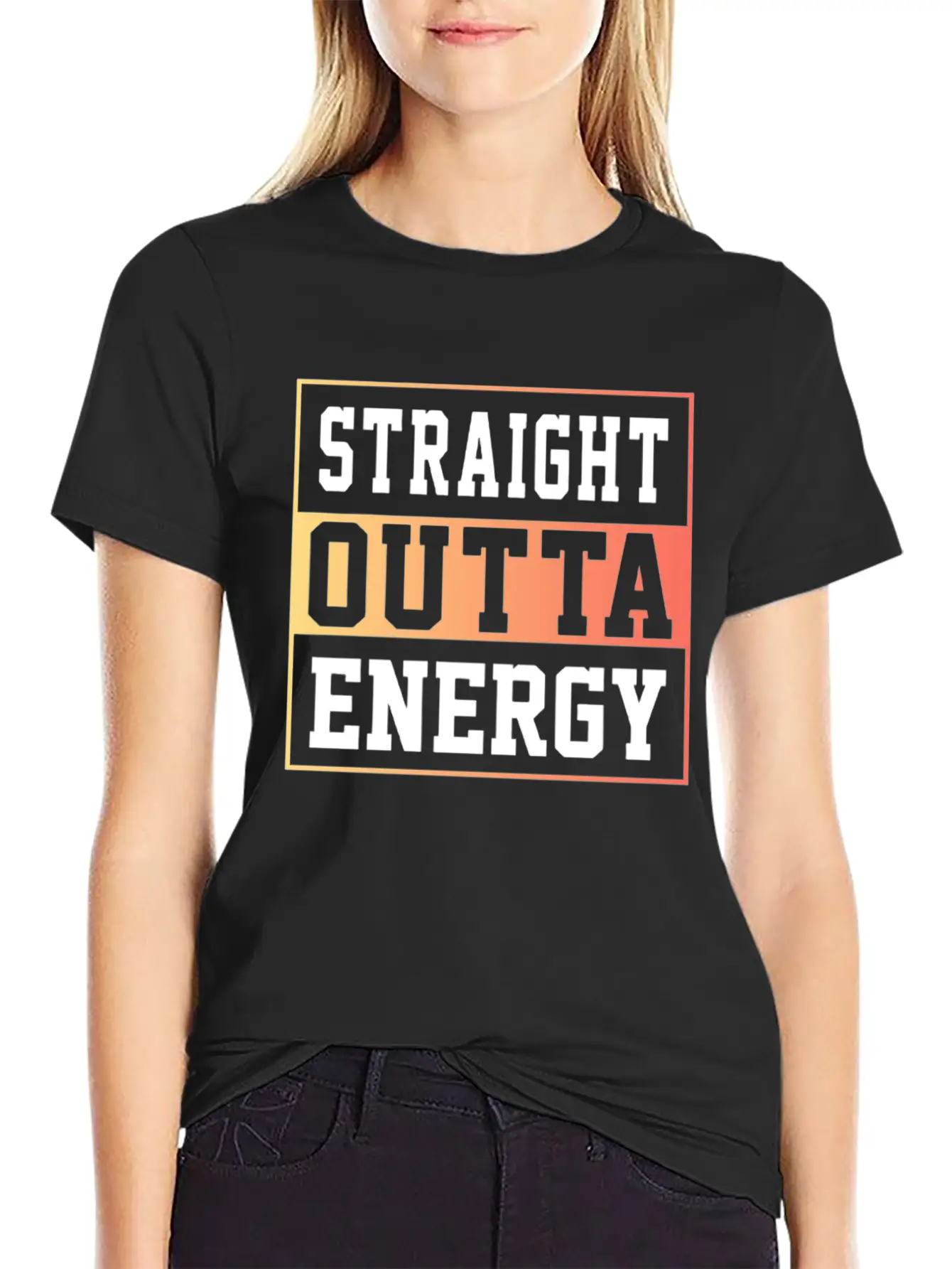 Straight Outta Energy Lightweight Cotton T-Shirt – Daily Comfort Graphic Shirt