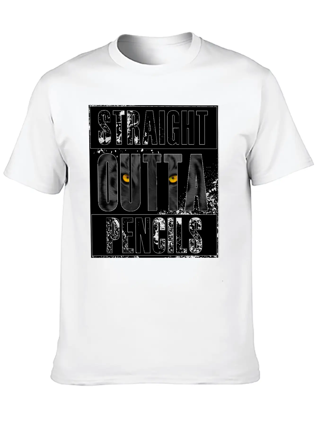 Straight Outta Pencils T Shirt Modern Fit Casual T-Shirt – Clean And Versatile Design