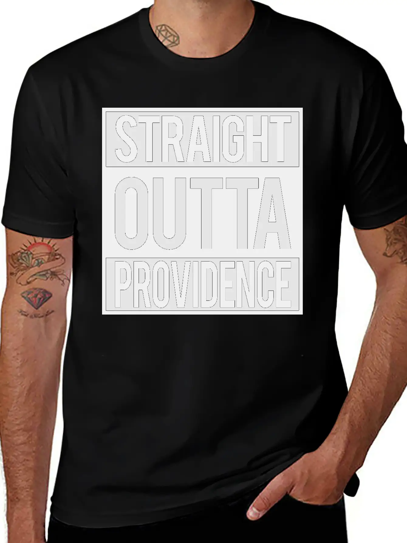 Straight Outta Providence Lightweight Cotton T-Shirt – Daily Comfort Graphic Shirt