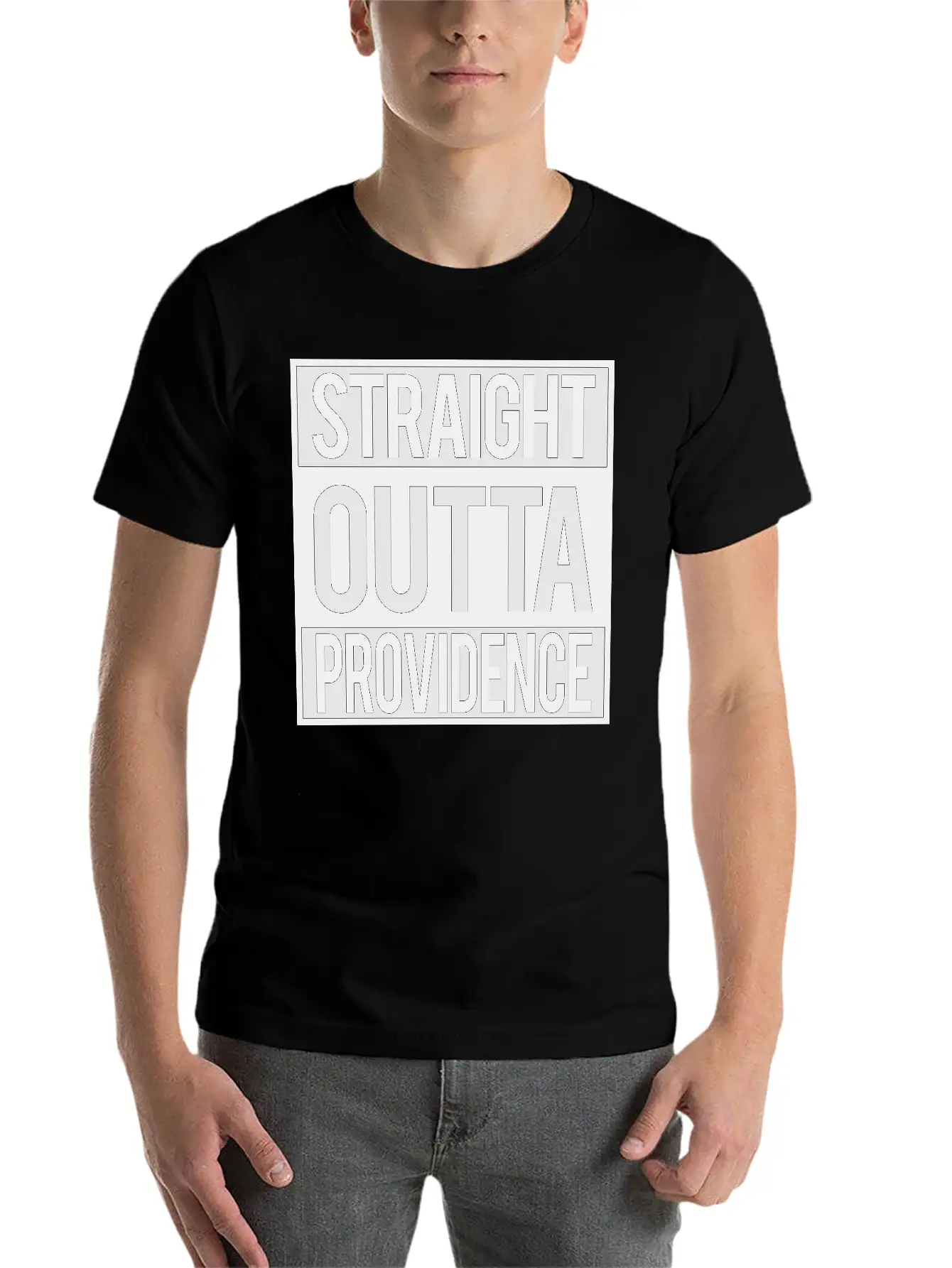 Straight Outta Providence Lightweight Cotton T-Shirt – Daily Comfort Graphic Shirt