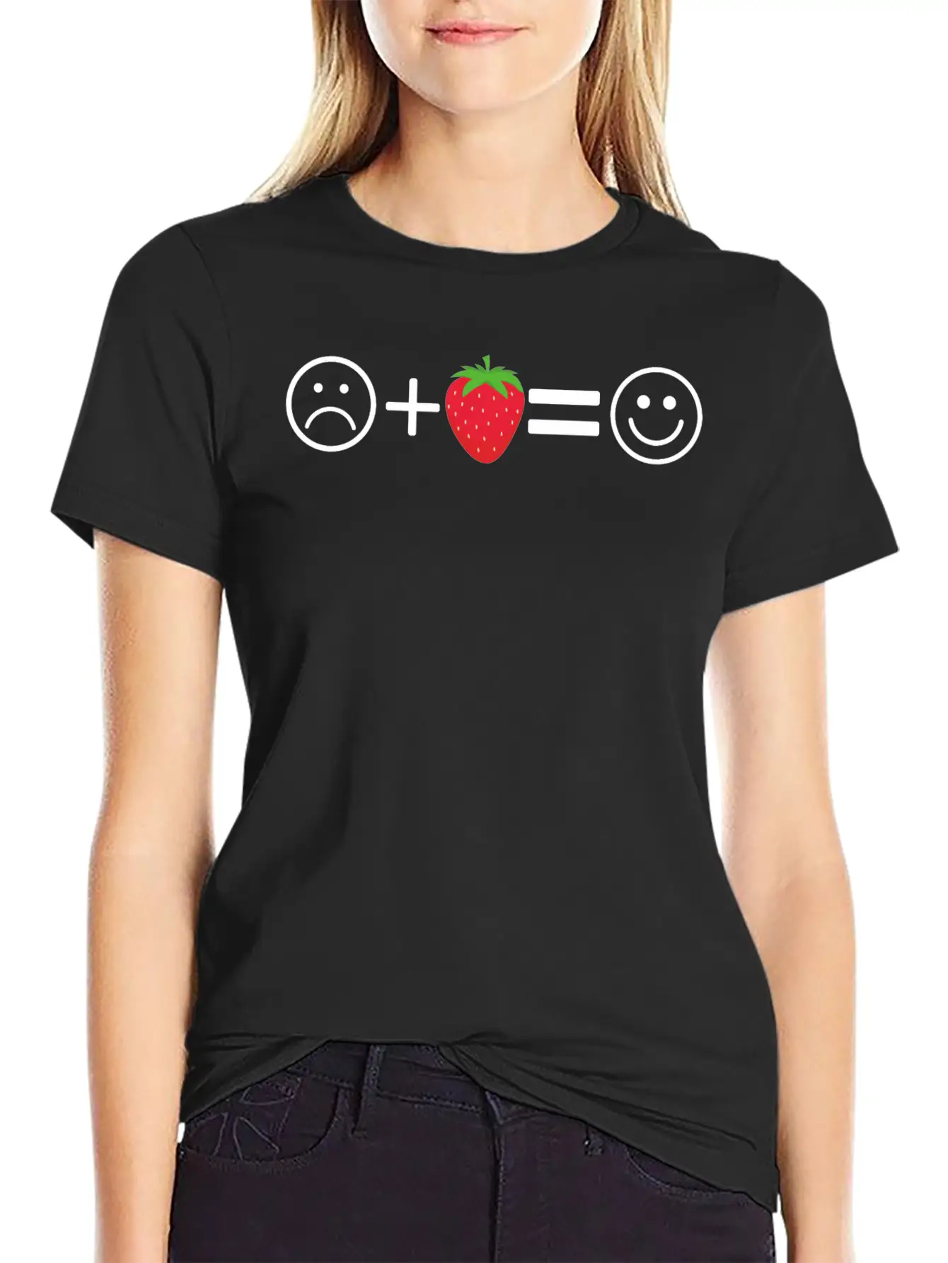 Strawberry Emotion Happy Pill Berry Fruits Unisex Casual T-Shirt – Clean Design For Daily Comfort