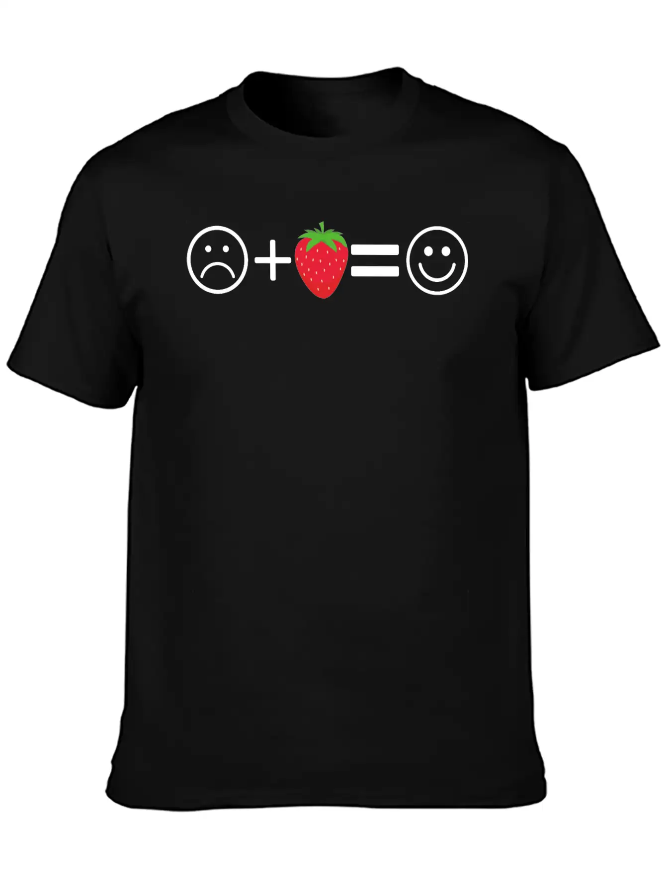 Strawberry Emotion Happy Pill Berry Fruits Unisex Casual T-Shirt – Clean Design For Daily Comfort