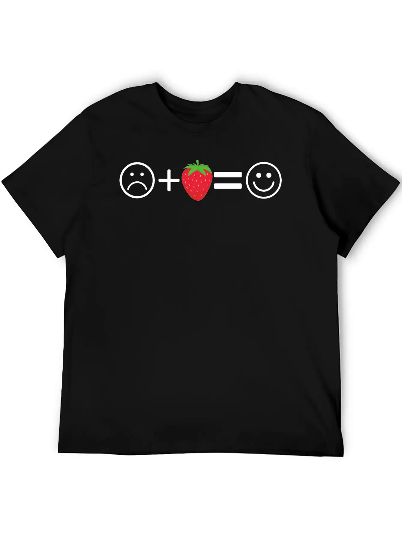Strawberry Emotion Happy Pill Berry Fruits Unisex Casual T-Shirt – Clean Design For Daily Comfort