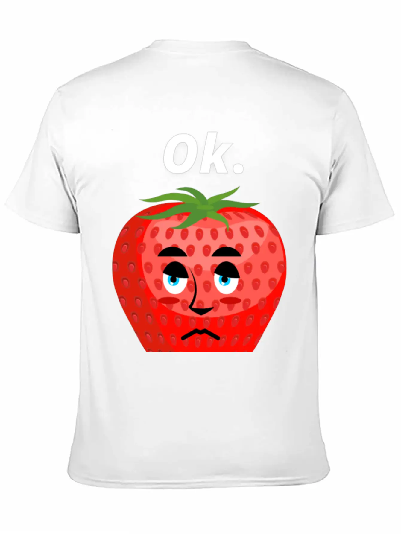 Strawberry Mood Ok Bro Motto Statement Comfortable Minimalist Graphic Tee – Summer Style Essential