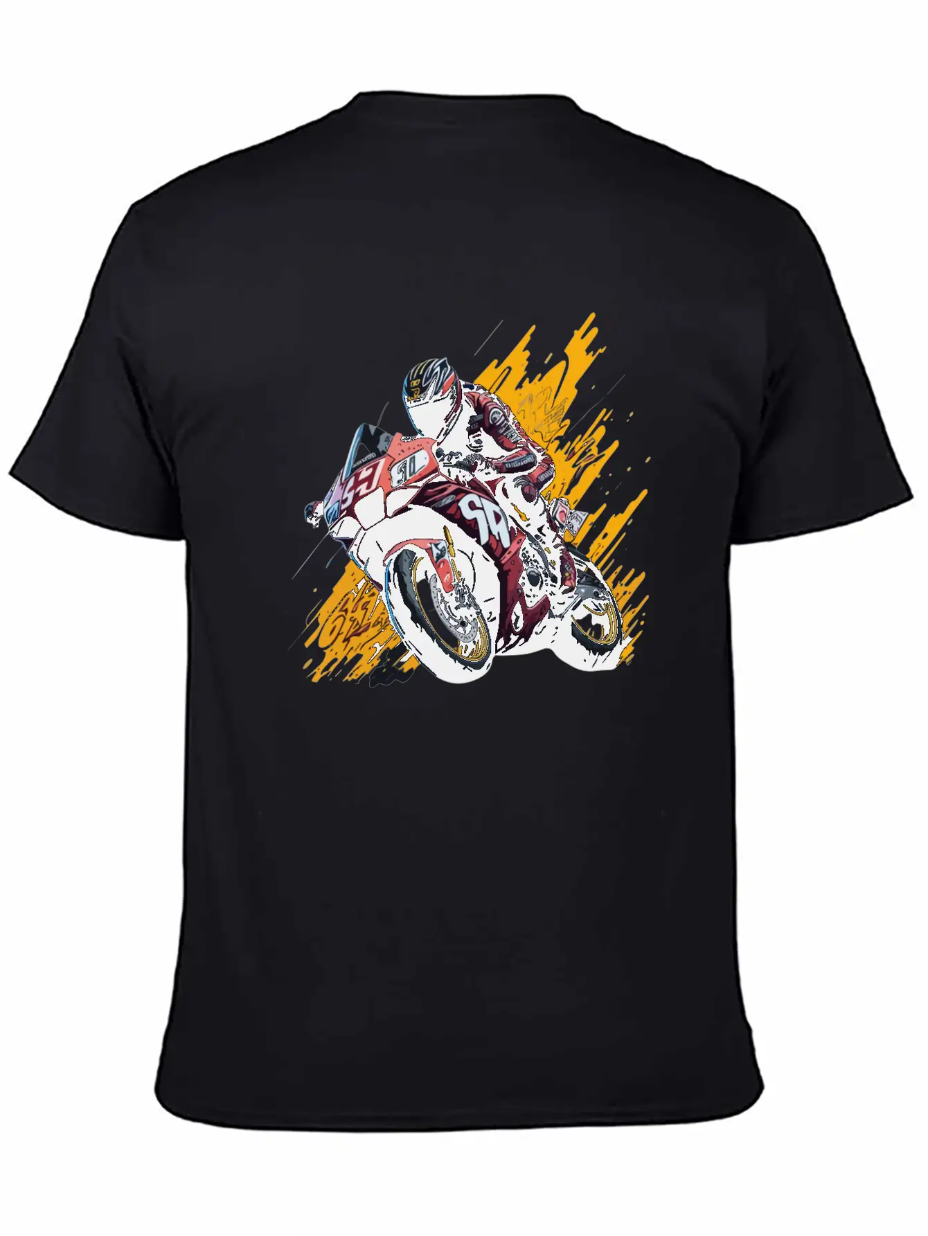 Street Art Racer: Graffiti-Charged MotoGP Thrills Unisex Casual T-Shirt ��� Clean Design For Daily Comfort