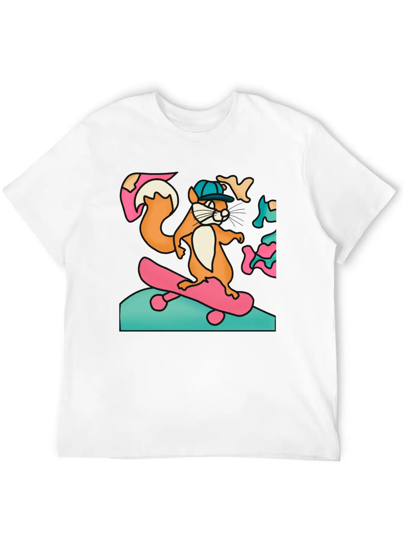 Street Retro Squirrel On Skateboard | Funny Unisex Casual T-Shirt – Clean Design For Daily Comfort