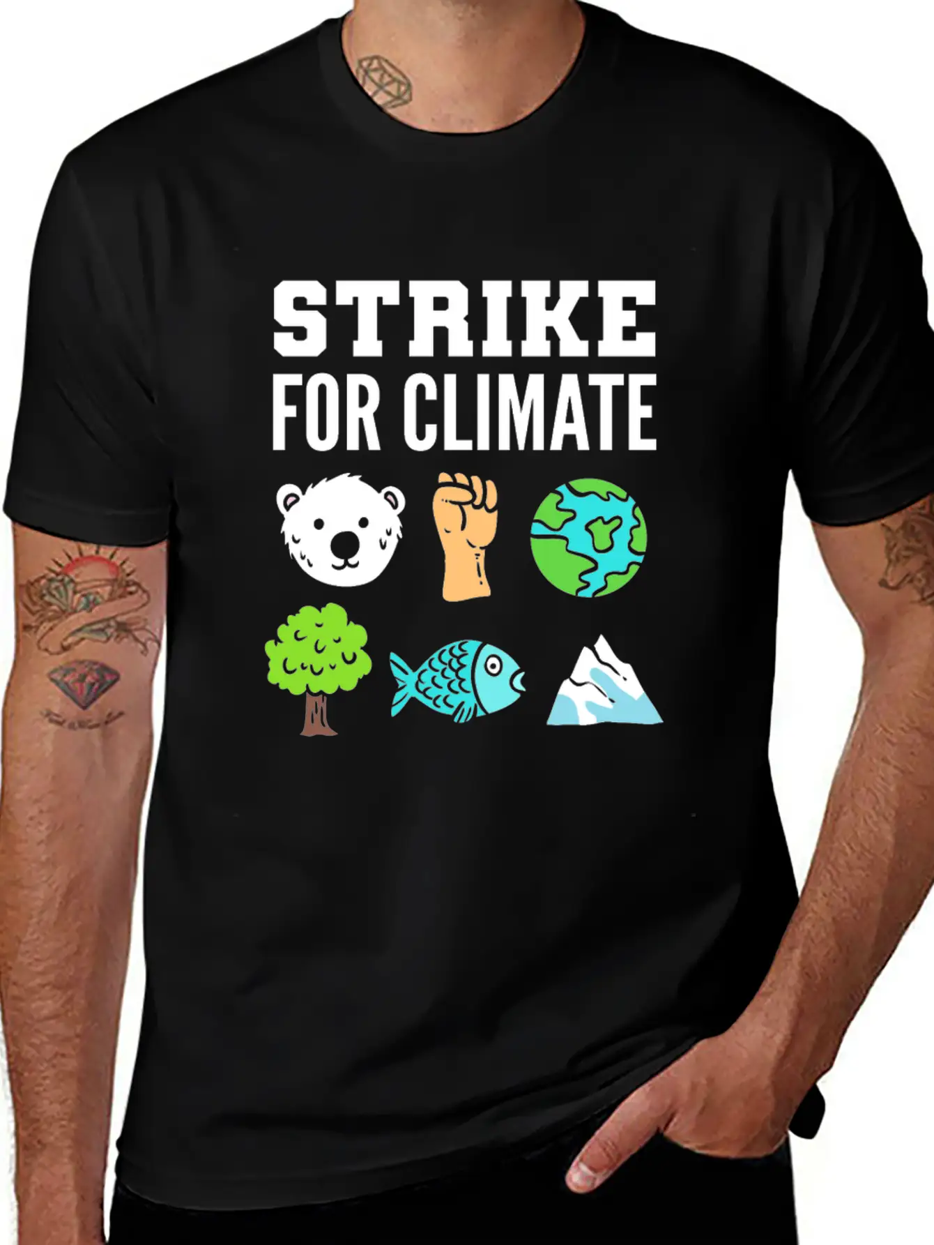 Strike For Climate Eco-Friendly Advocates Gift Essential Cotton Tee For Daily Outfits – Unisex Style