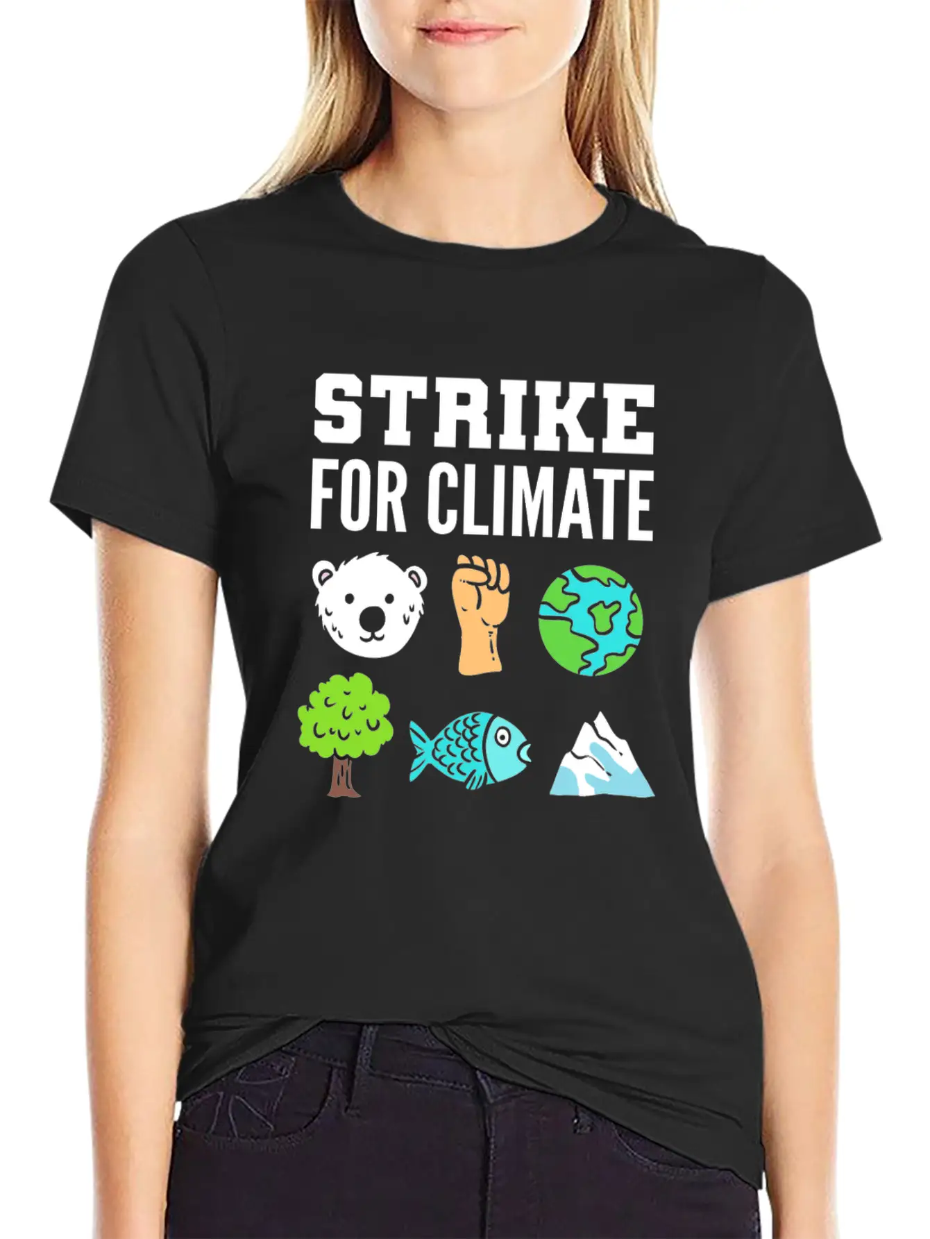 Strike For Climate Eco-Friendly Advocates Gift Essential Cotton Tee For Daily Outfits – Unisex Style