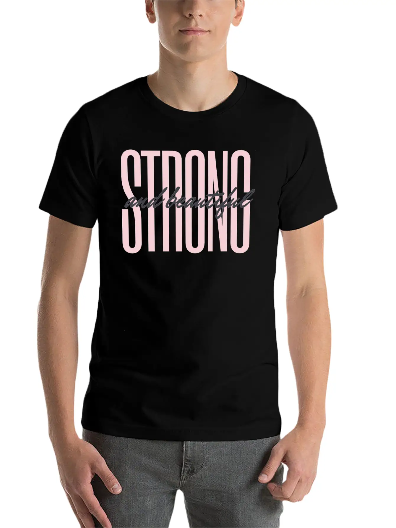 Strong And Beautiful Unisex Casual T-Shirt – Clean Design For Daily Comfort