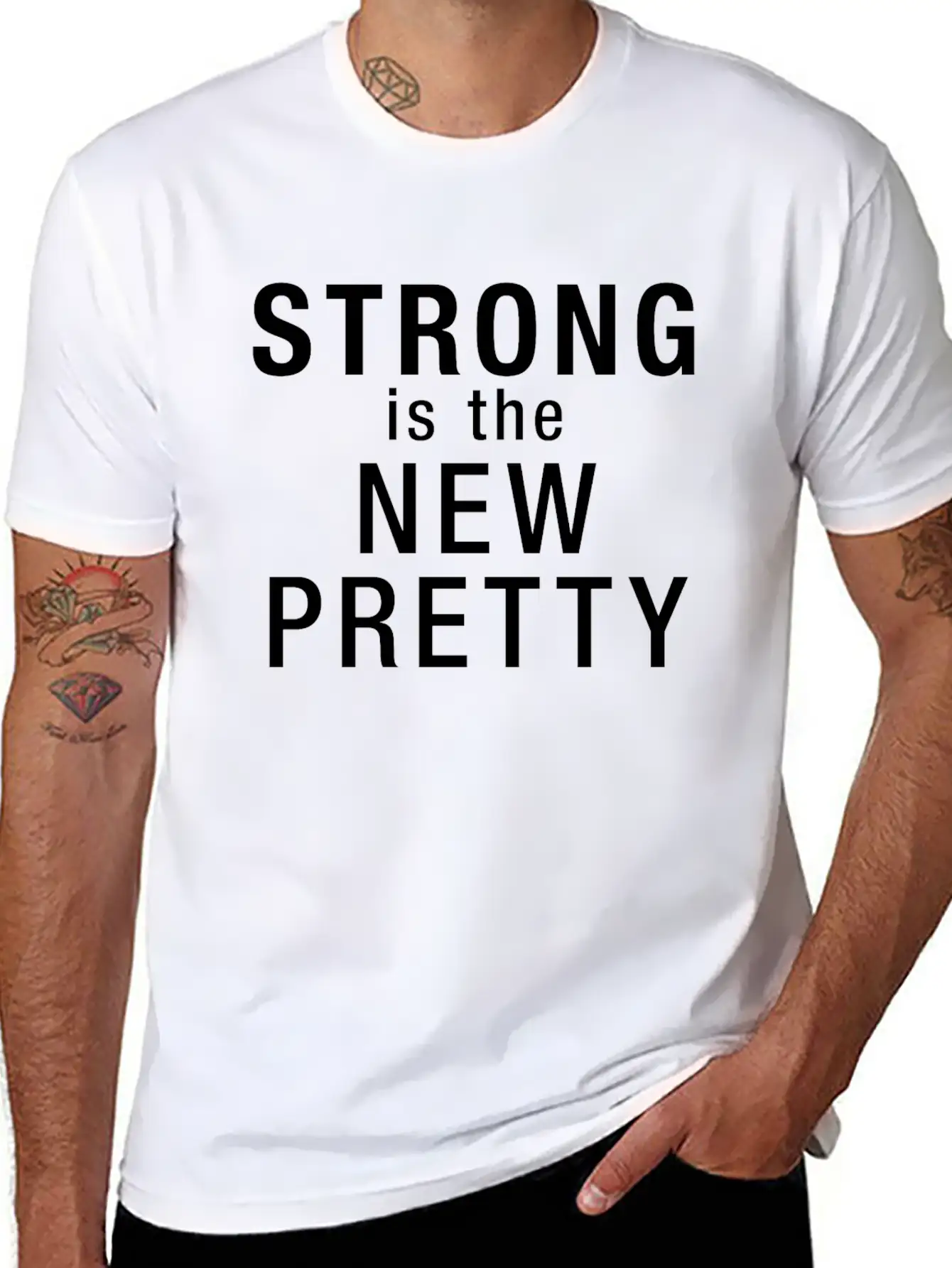 Strong Is The New Pretty Relaxed Everyday Tee – Lightweight And Durable Cotton