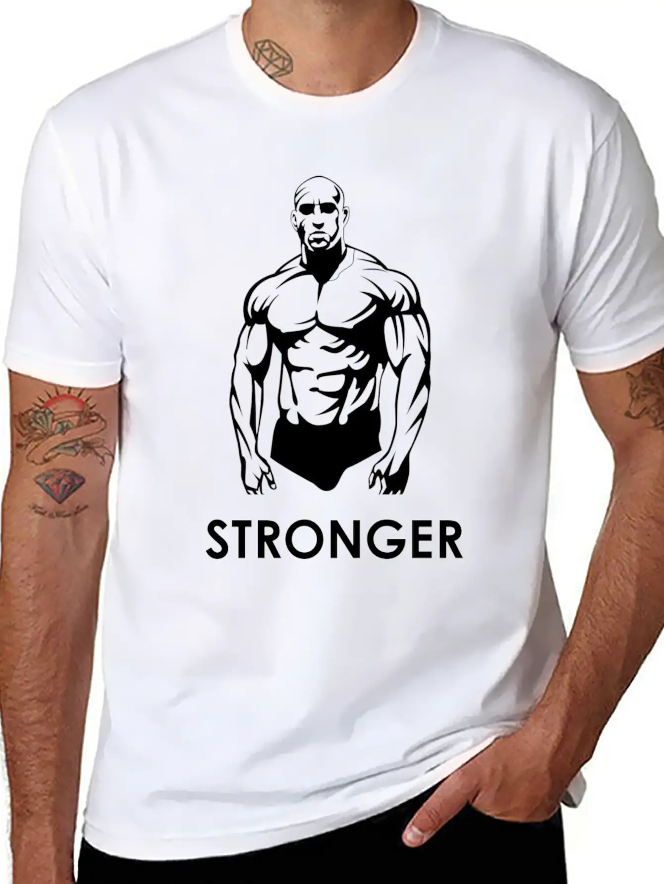 Stronger Print Lightweight Cotton T-Shirt – Daily Comfort Graphic Shirt