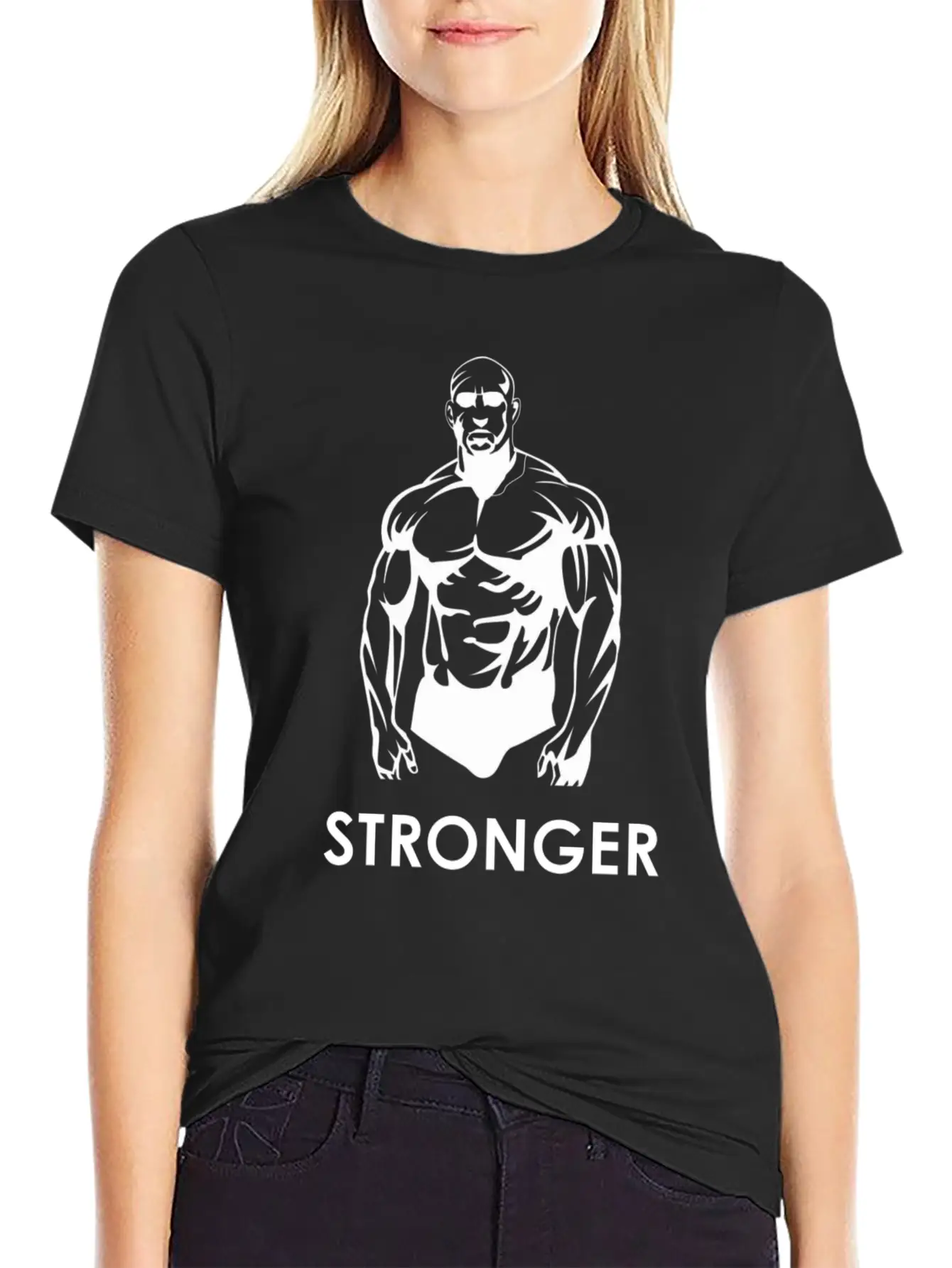 Stronger Print Lightweight Cotton T-Shirt – Daily Comfort Graphic Shirt
