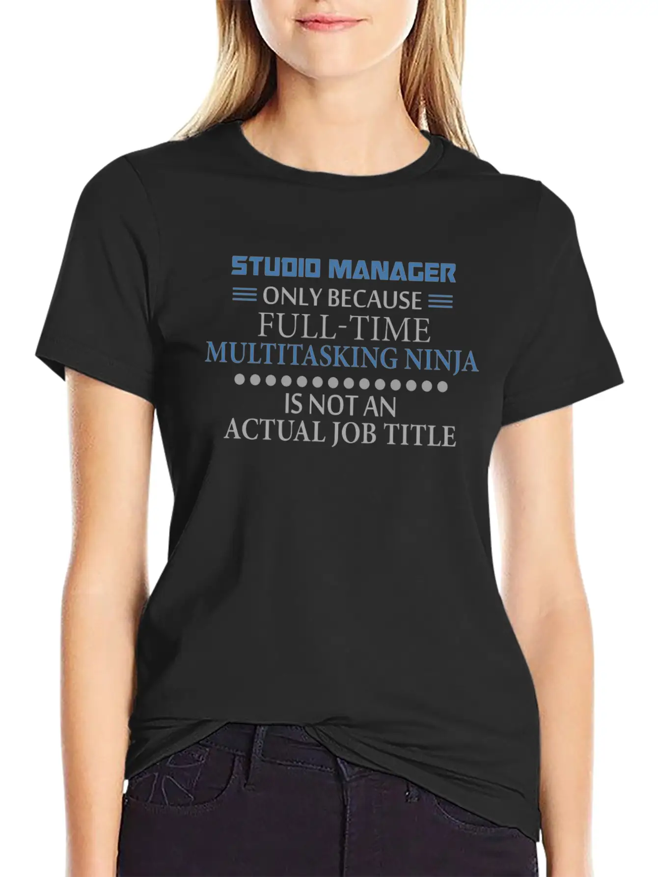 Studio Manager - Studio Manager - Only Because Ful Lightweight Cotton T-Shirt – Daily Comfort Graphic Shirt
