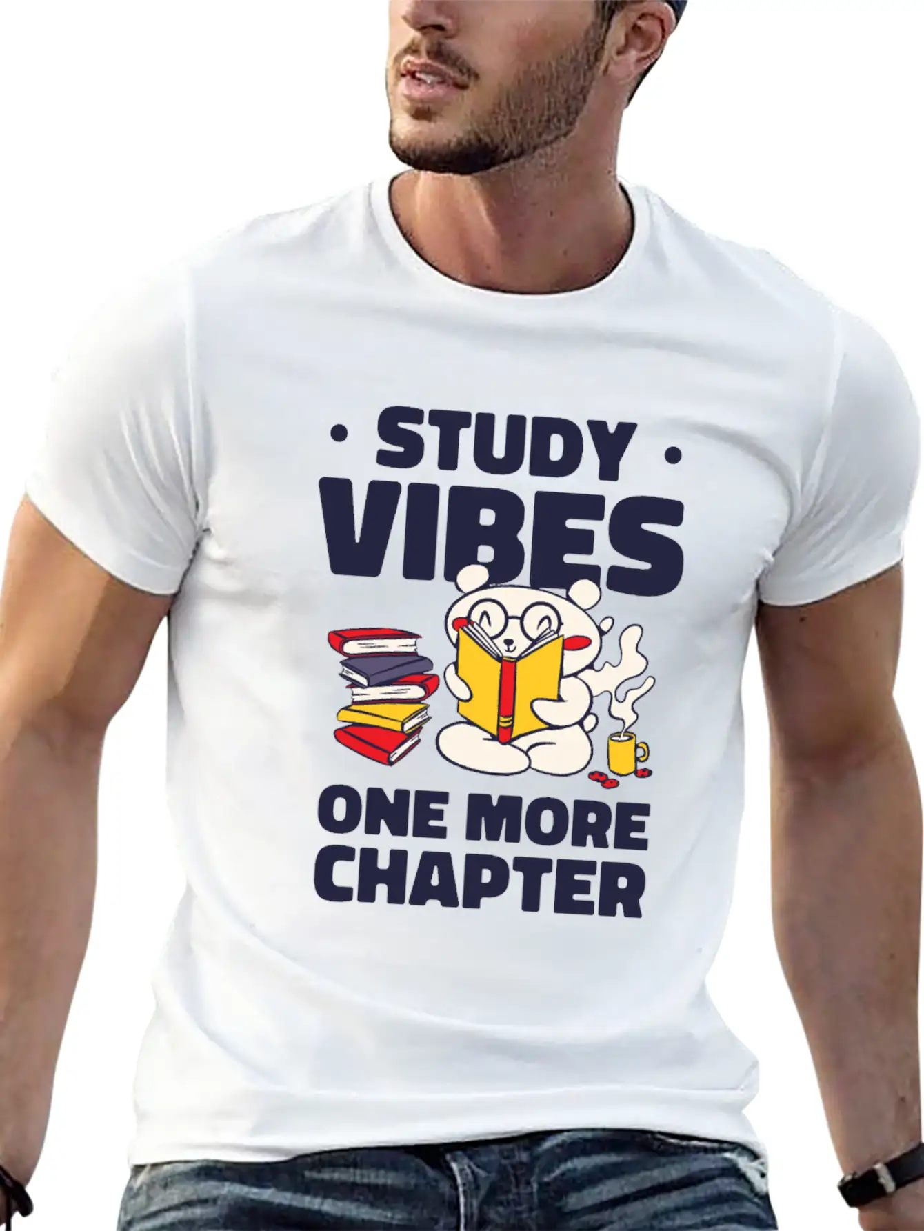 Studying Student Learning Bear Lover Bookworm Bear Classic Fit Graphic Tee For Daily Comfort – Unisex Cotton Shirt