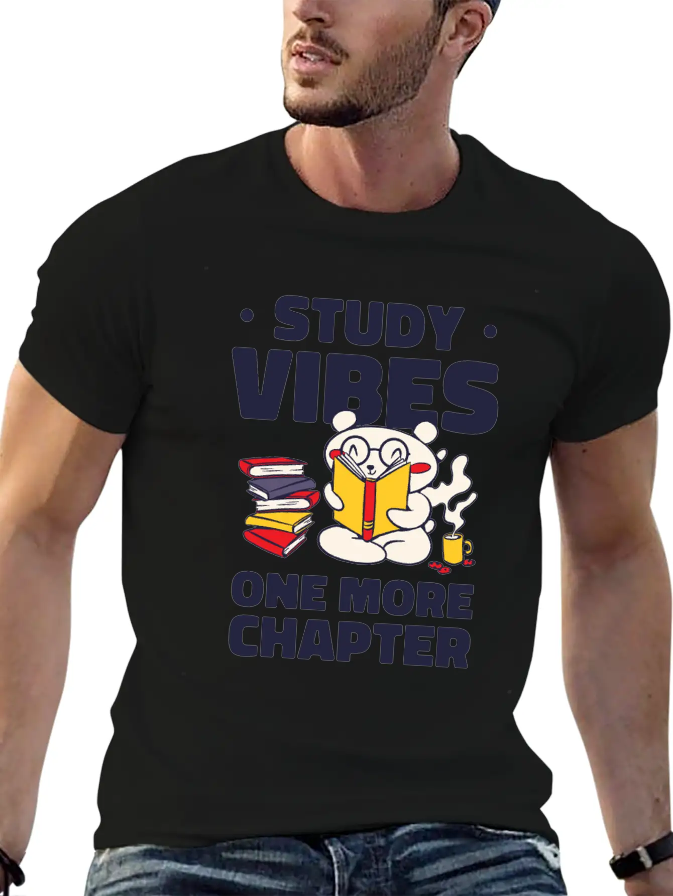 Studying Student Learning Bear Lover Bookworm Bear Classic Fit Graphic Tee For Daily Comfort – Unisex Cotton Shirt