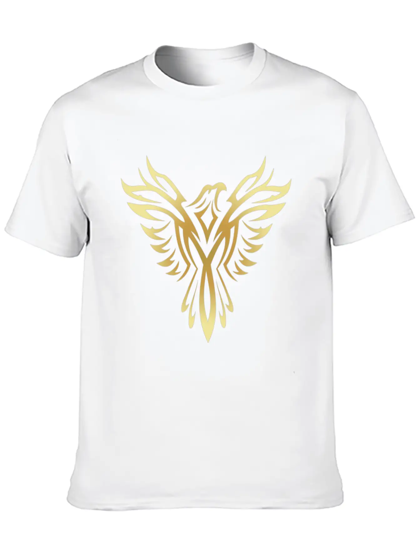Stylish Gold Phoenix Mythical Bird Rising Born Unisex Casual T-Shirt – Clean Design For Daily Comfort