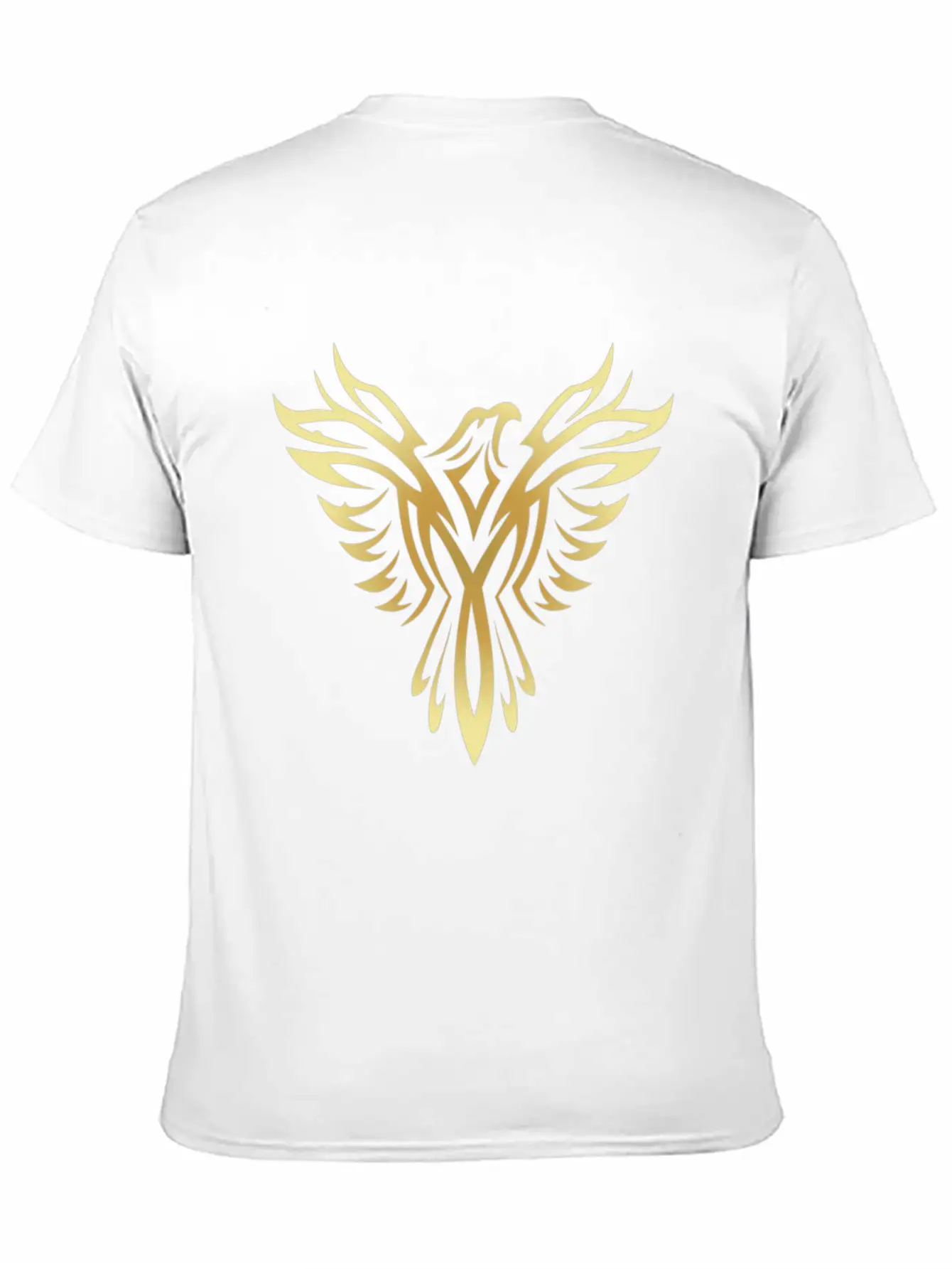 Stylish Gold Phoenix Mythical Bird Rising Born Unisex Casual T-Shirt – Clean Design For Daily Comfort
