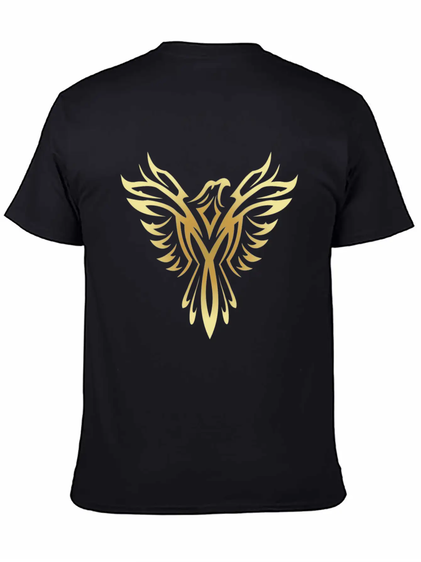 Stylish Gold Phoenix Mythical Bird Rising Born Unisex Casual T-Shirt – Clean Design For Daily Comfort