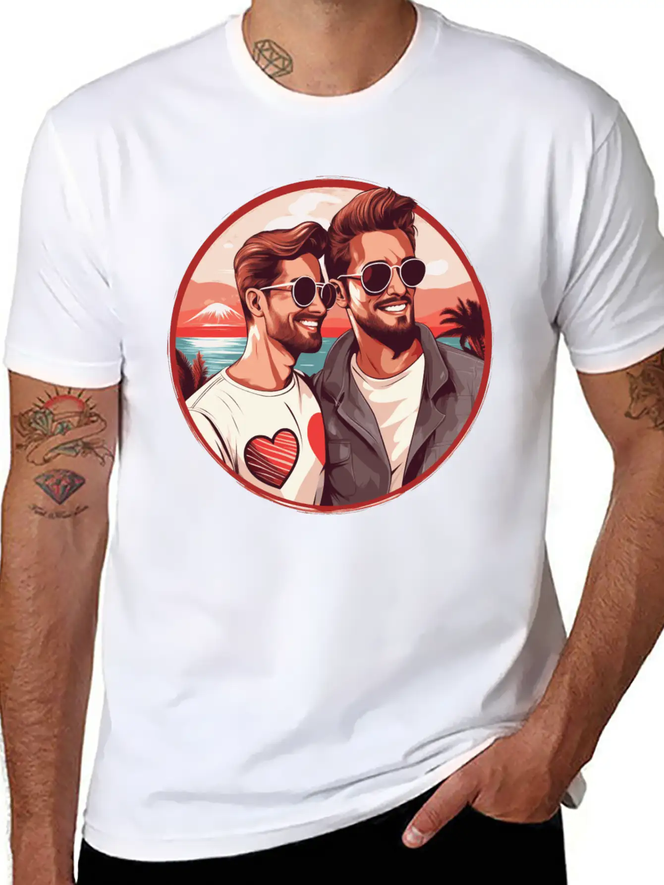 Stylish LGBT Gay Valentines Outfit Idea For Gays Essential Cotton Tee For Daily Outfits – Unisex Style