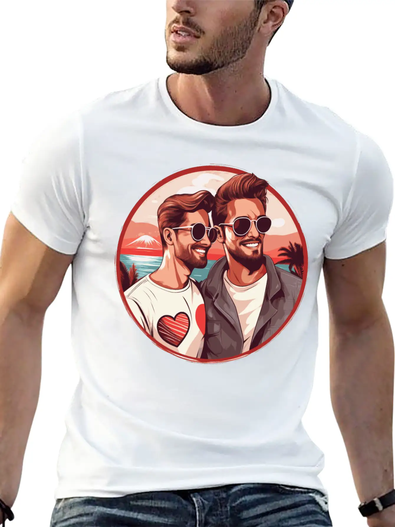 Stylish LGBT Gay Valentines Outfit Idea For Gays Essential Cotton Tee For Daily Outfits – Unisex Style