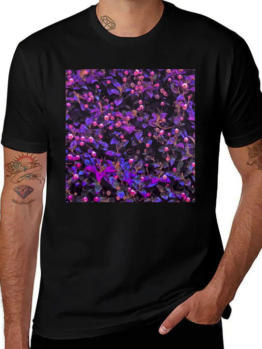 Stylized Floral Texture Basic Graphic T-Shirt – Daily Comfort In Soft Cotton