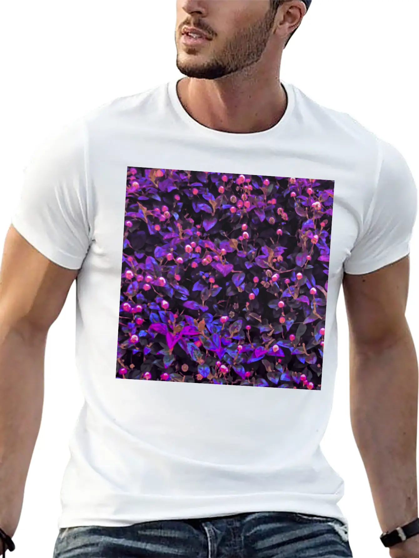 Stylized Floral Texture Basic Graphic T-Shirt – Daily Comfort In Soft Cotton