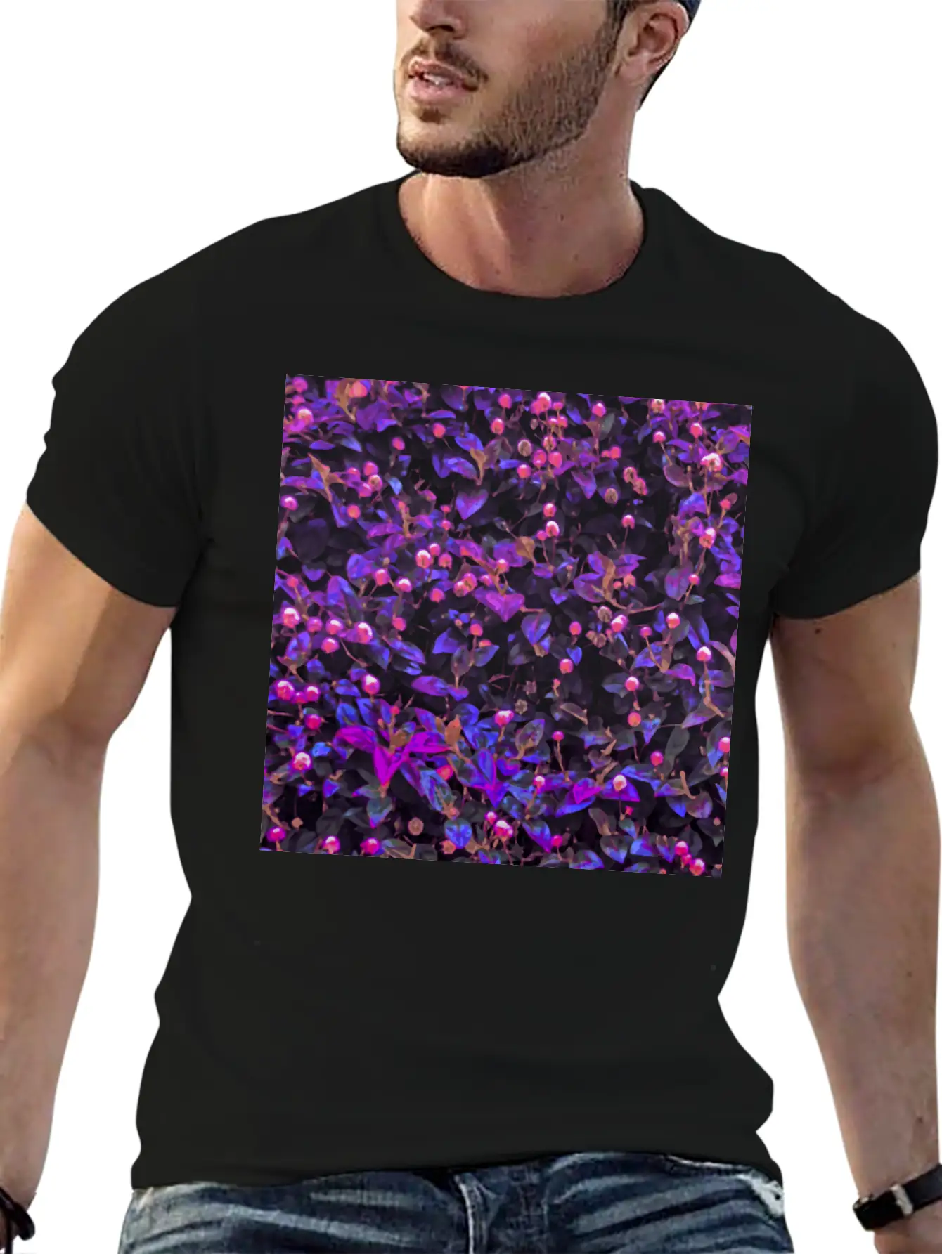 Stylized Floral Texture Basic Graphic T-Shirt – Daily Comfort In Soft Cotton