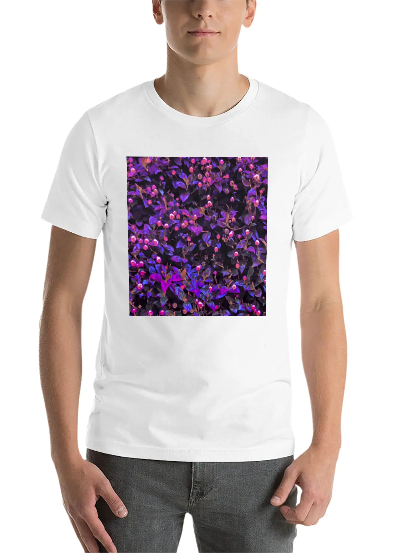 Stylized Floral Texture Basic Graphic T-Shirt – Daily Comfort In Soft Cotton