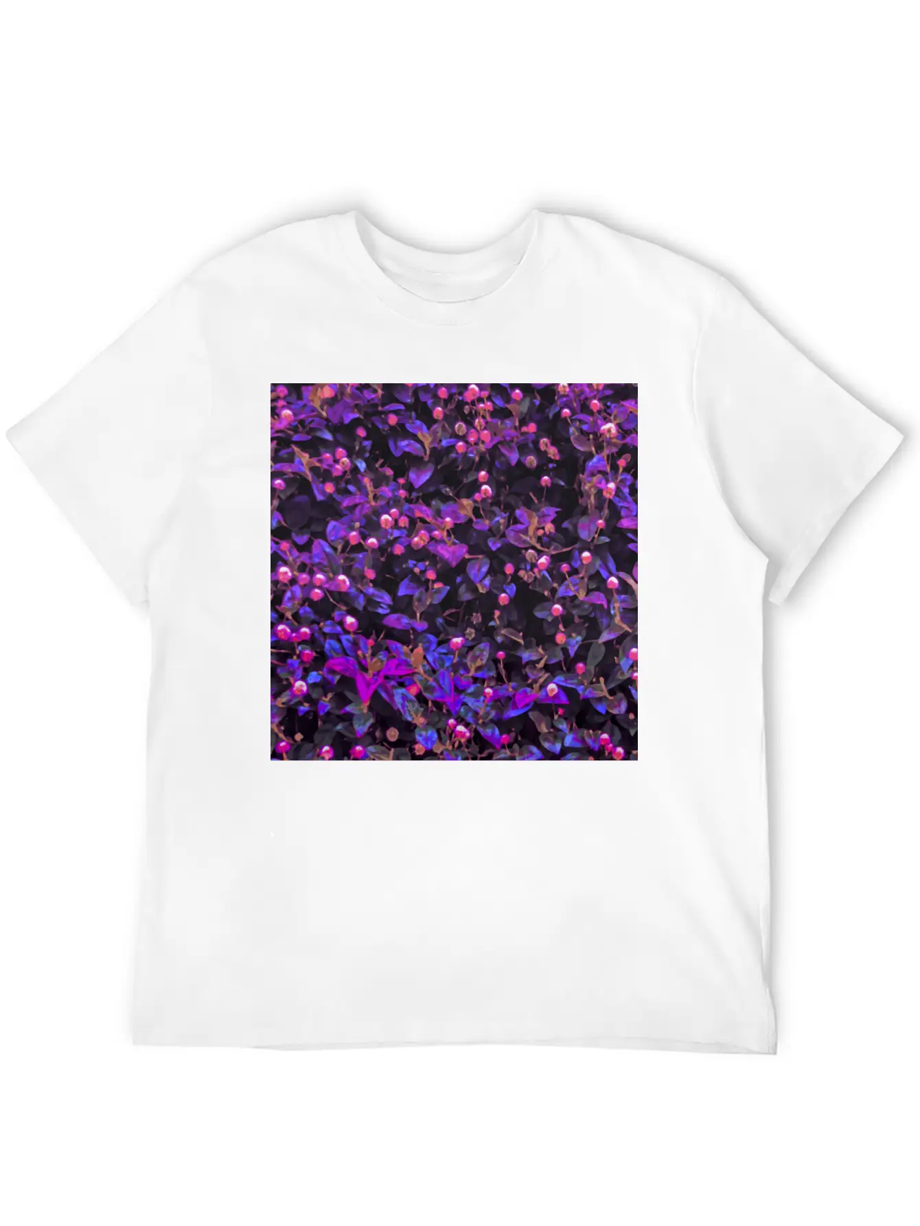 Stylized Floral Texture Basic Graphic T-Shirt – Daily Comfort In Soft Cotton