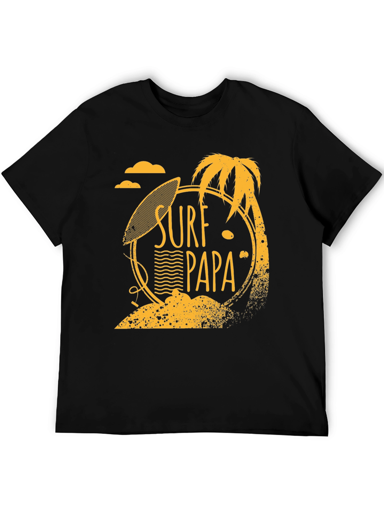 Surf Papa Graphic T-Shirt - Black Cotton Tee