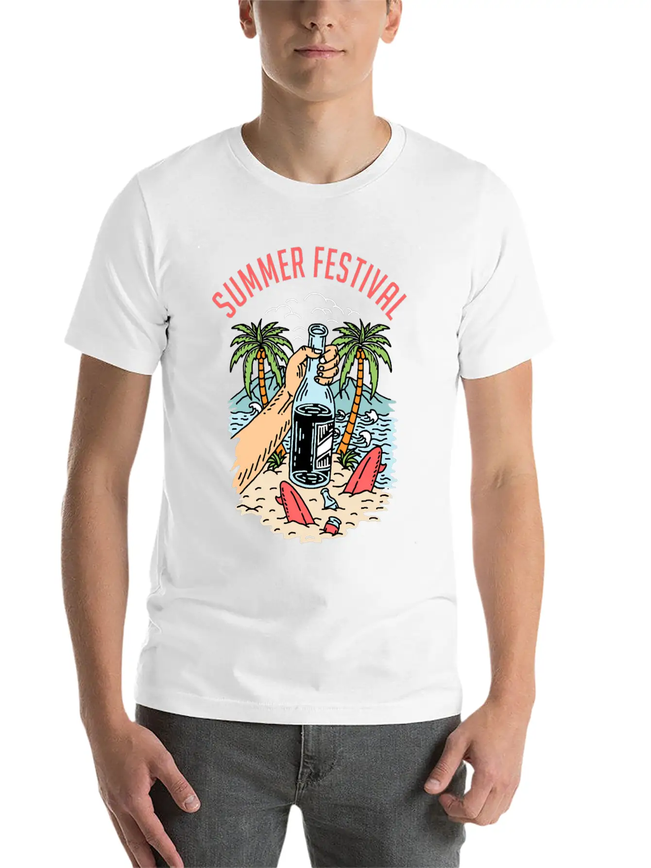 Summer Festival Unisex Casual T-Shirt ��� Clean Design For Daily Comfort
