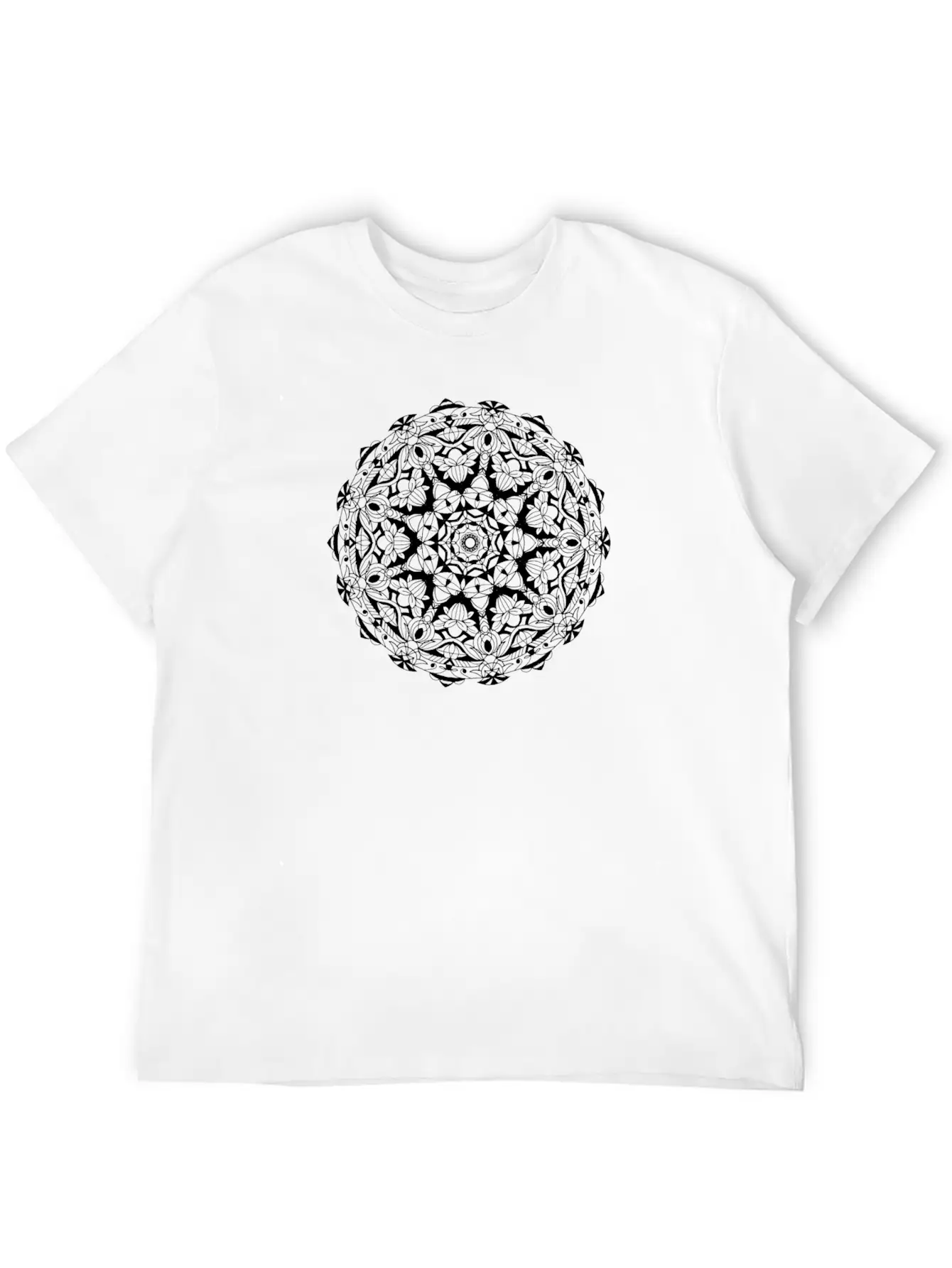 Summer Mandala Lightweight Cotton T-Shirt – Daily Comfort Graphic Shirt