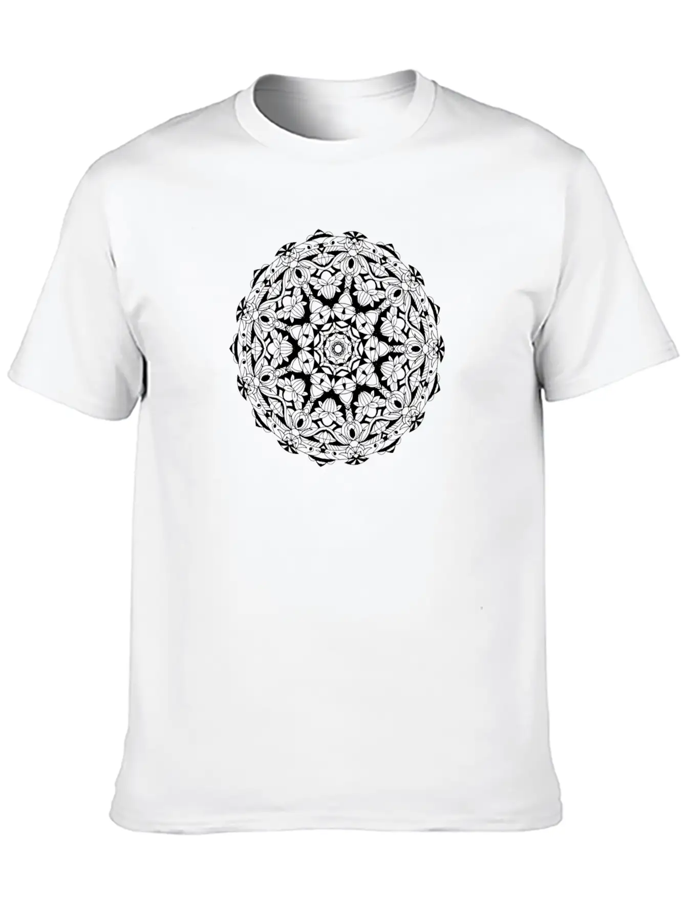 Summer Mandala Lightweight Cotton T-Shirt – Daily Comfort Graphic Shirt