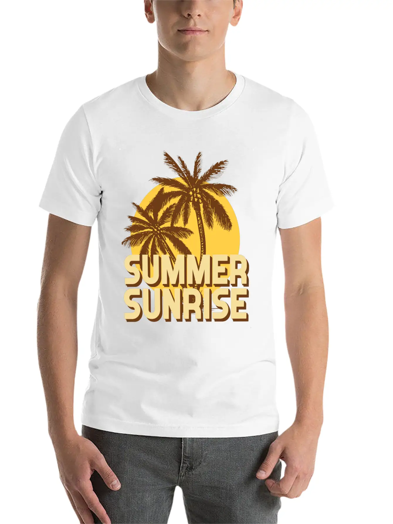 Summer Sunrise Classic Fit Graphic Tee For Daily Comfort – Unisex Cotton Shirt