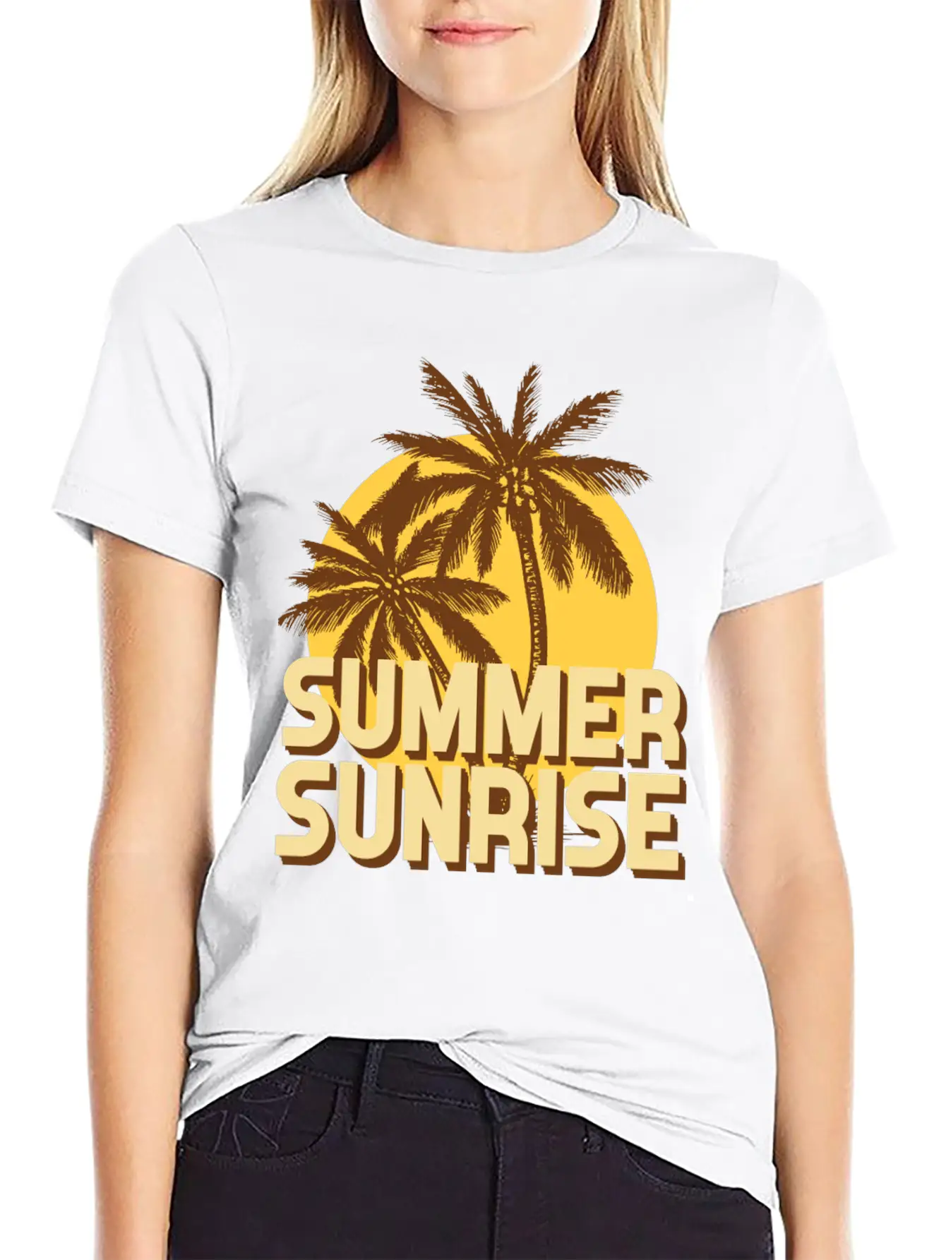 Summer Sunrise Classic Fit Graphic Tee For Daily Comfort – Unisex Cotton Shirt