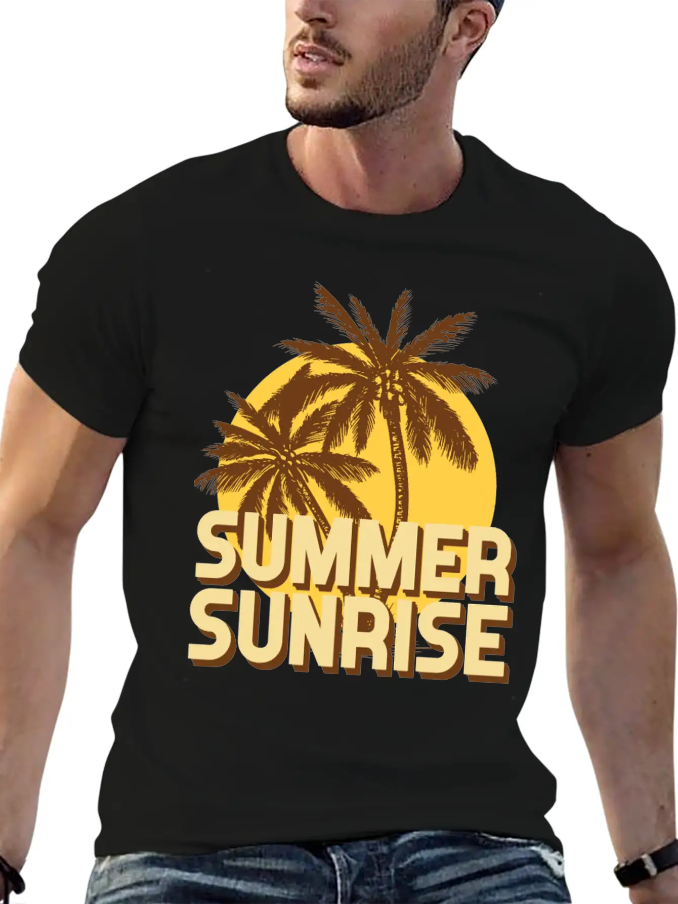 Summer Sunrise Classic Fit Graphic Tee For Daily Comfort – Unisex Cotton Shirt