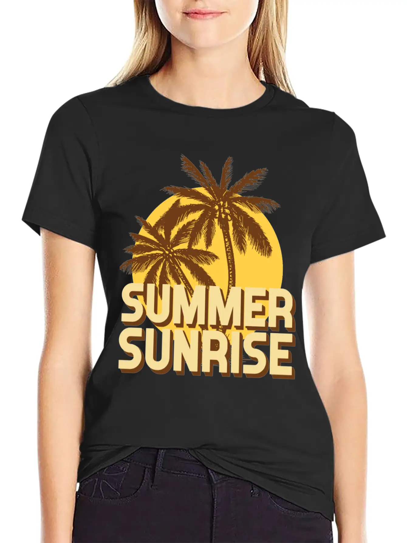 Summer Sunrise Classic Fit Graphic Tee For Daily Comfort – Unisex Cotton Shirt