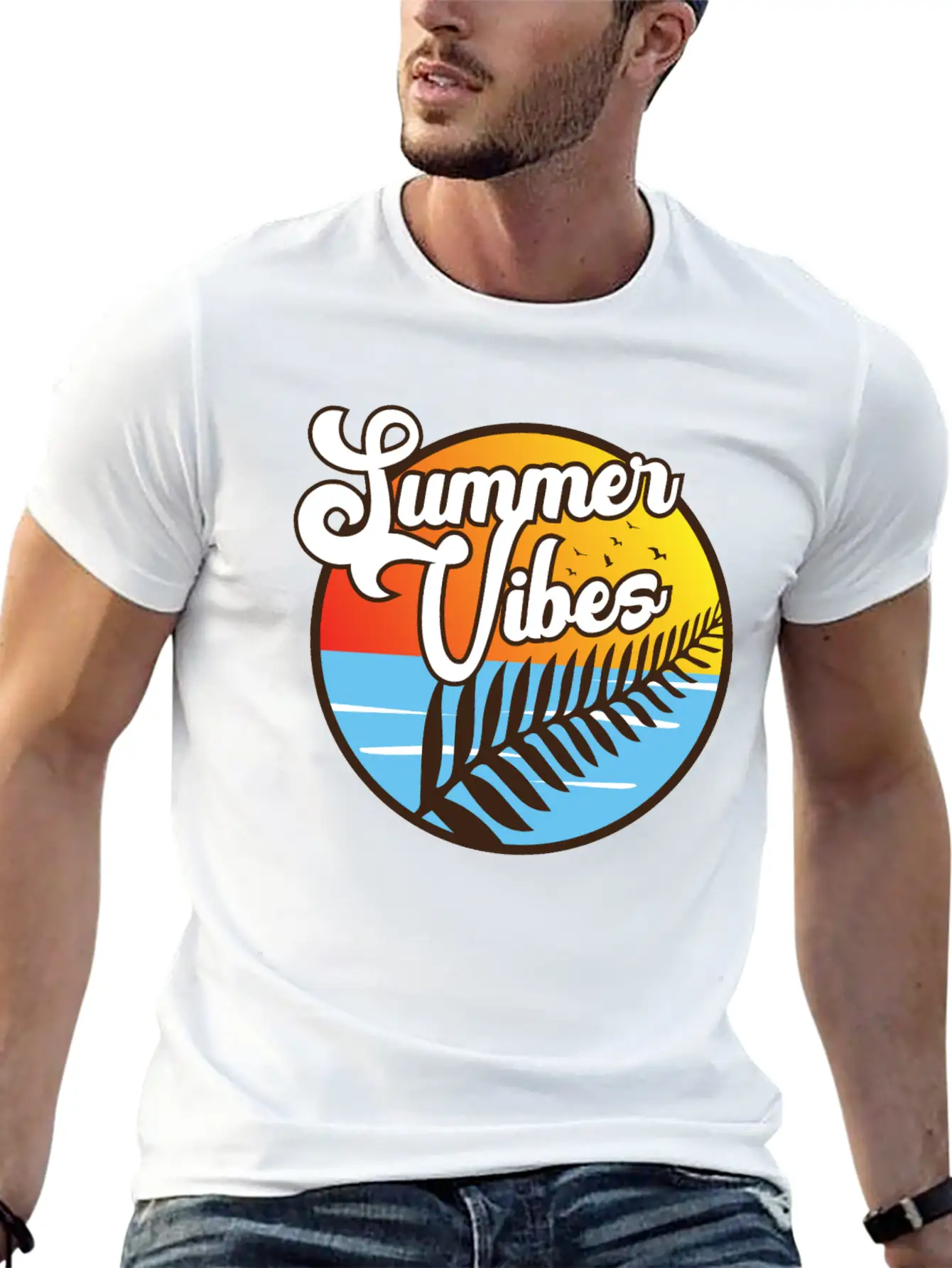 Summer Vibes Maori Silver Fern Polynesian Gift Modern Fit Casual T-Shirt – Clean And Versatile Design