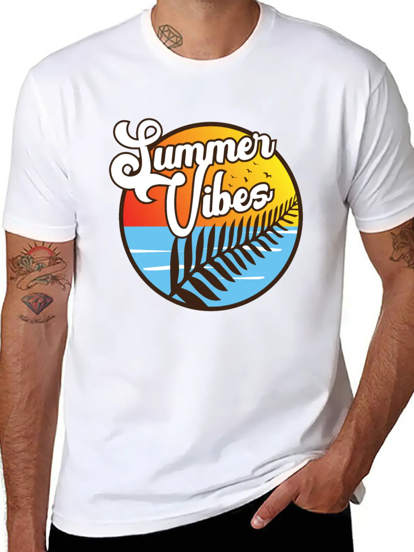 Summer Vibes Maori Silver Fern Polynesian Gift Modern Fit Casual T-Shirt – Clean And Versatile Design