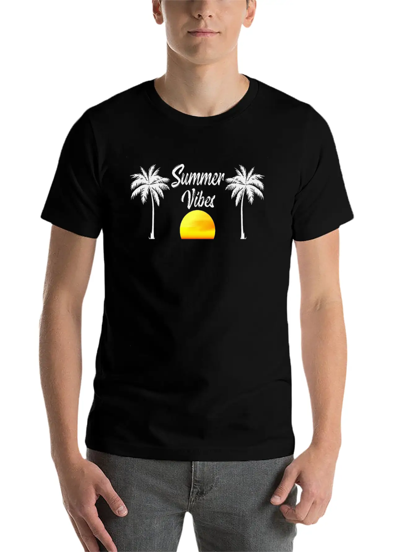 Summer Vibes Soft Cotton Short Sleeve Tee – Unisex Wardrobe Staple
