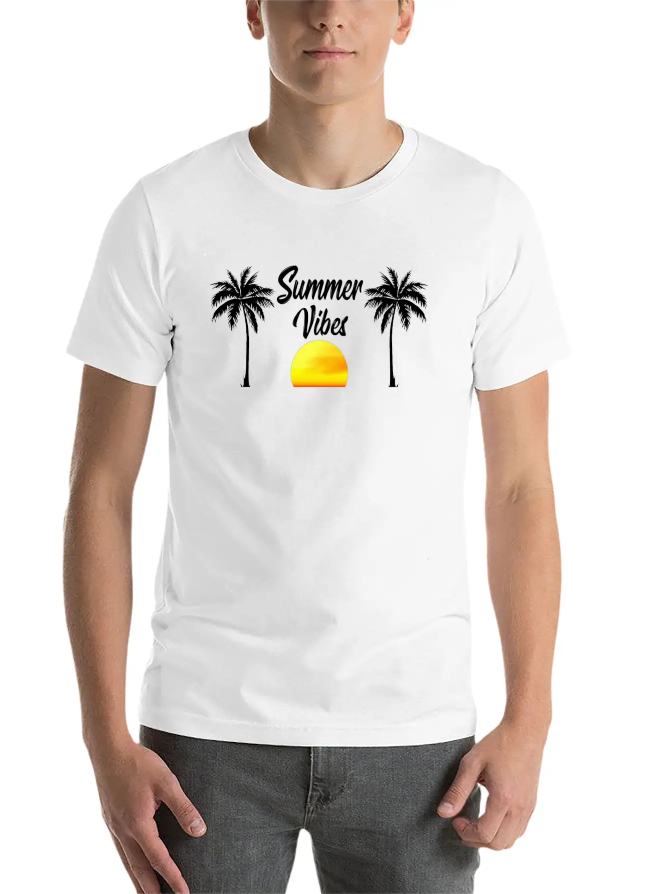 Summer Vibes Soft Cotton Short Sleeve Tee – Unisex Wardrobe Staple
