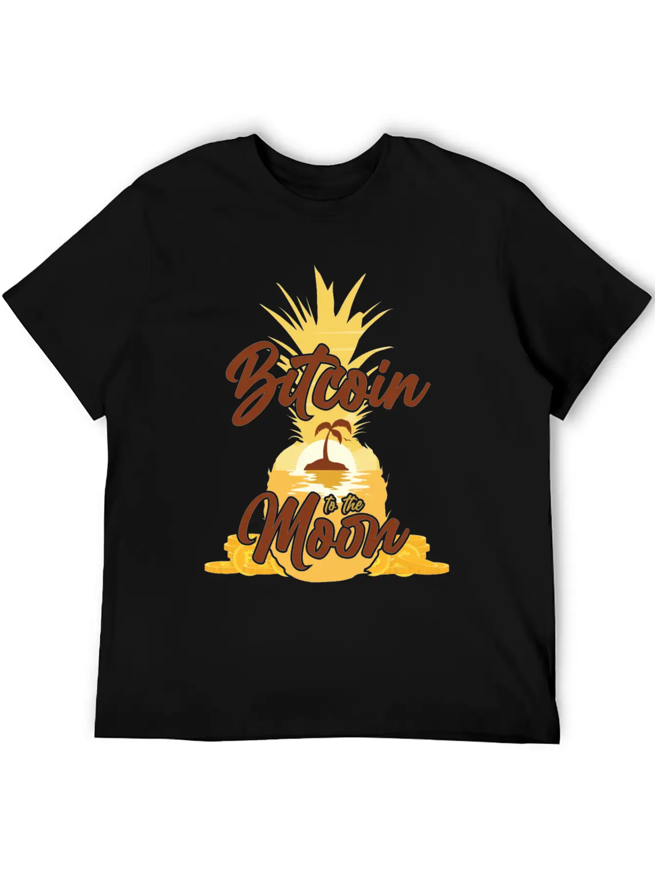Summer With Bitcoin, Crypto Modern Fit Casual T-Shirt – Clean And Versatile Design