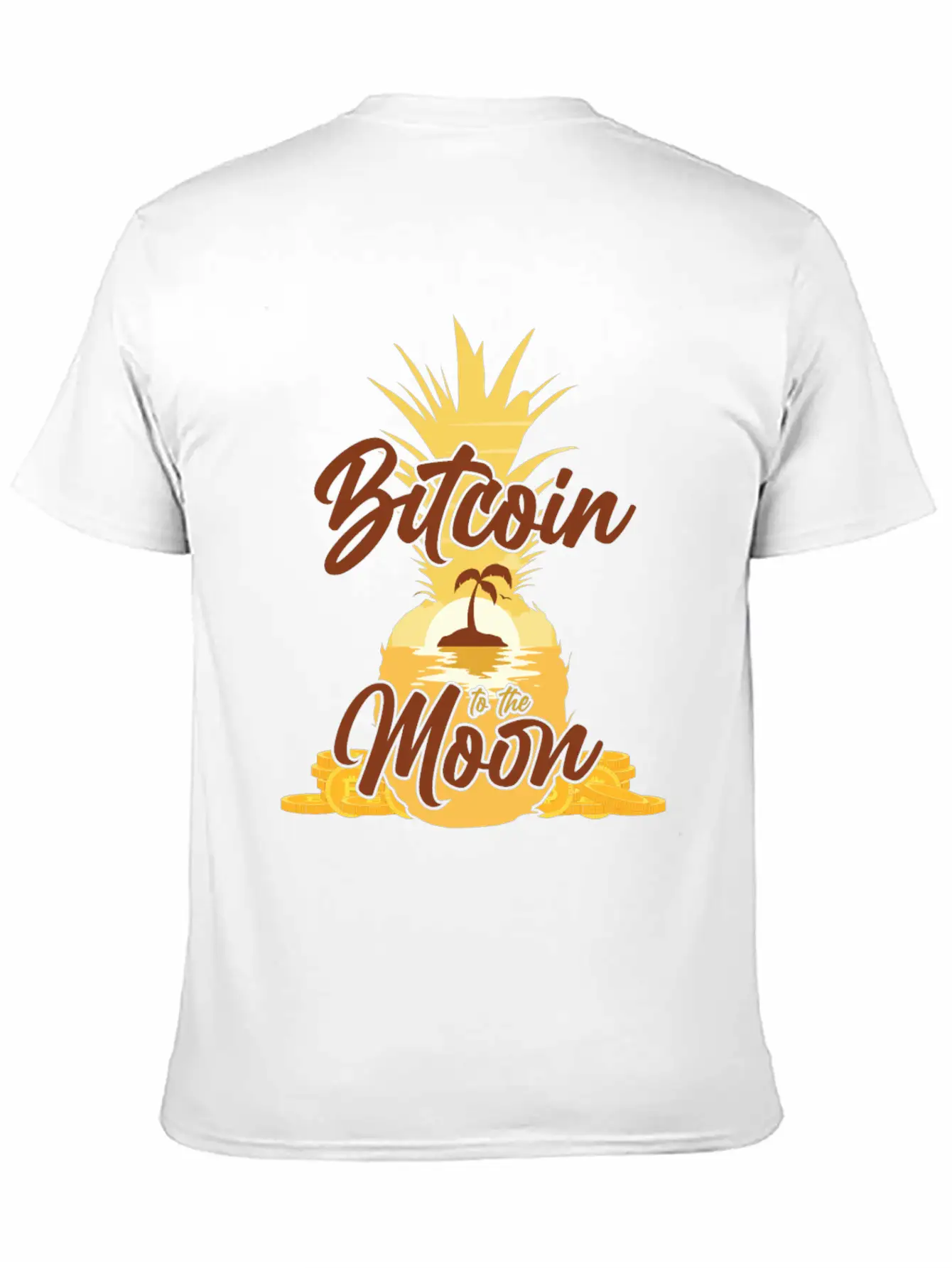 Summer With Bitcoin, Crypto Modern Fit Casual T-Shirt – Clean And Versatile Design