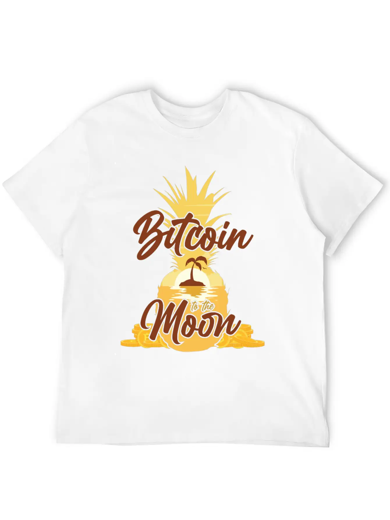 Summer With Bitcoin, Crypto Modern Fit Casual T-Shirt – Clean And Versatile Design